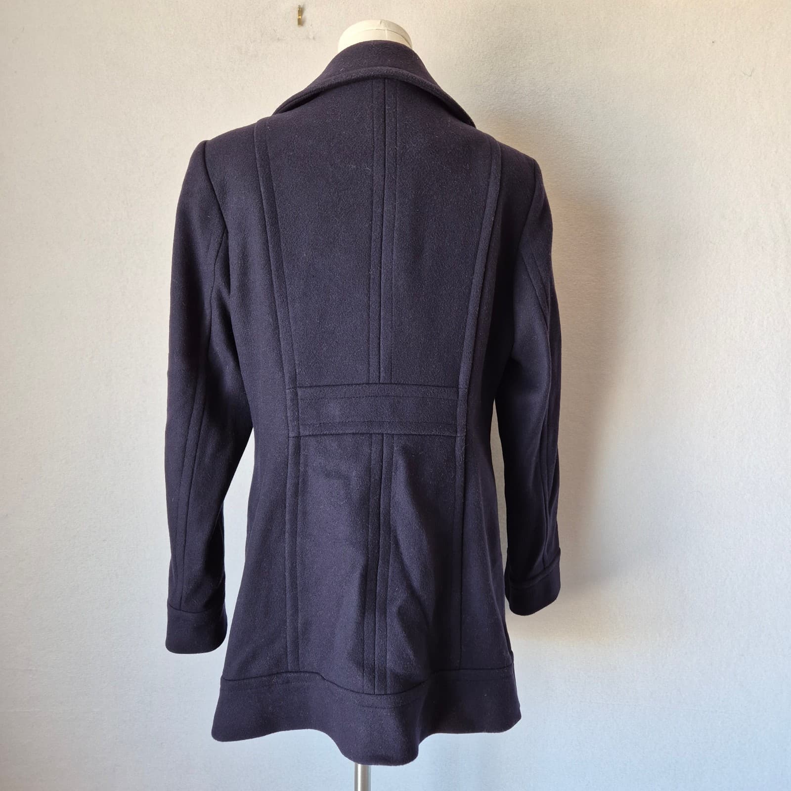 Pendleton Wool Blend Peacoat Double-Breasted Lined Pocket Navy Blue Women's M - Thumbnail 5