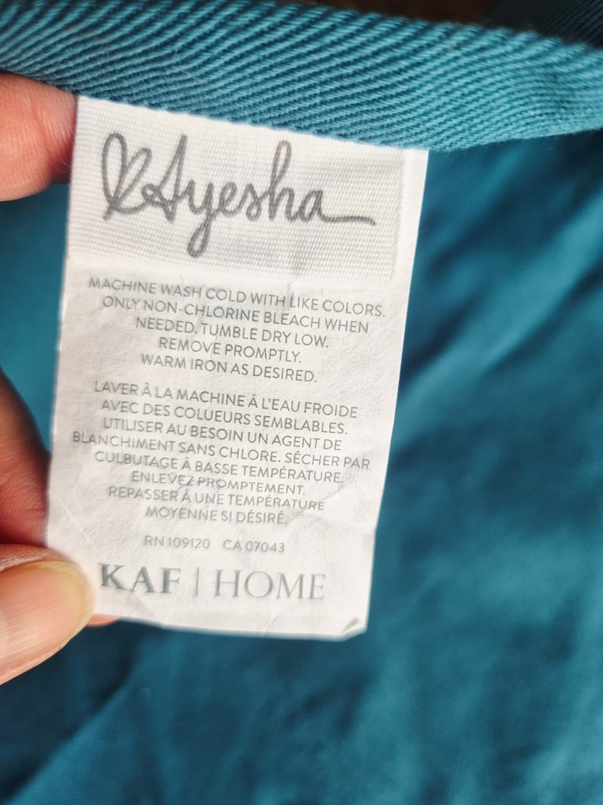 NEW KAF HOME Ayesha Curry Twill Cotton Apron Pockets Adjustable Strap Green - Thumbnail 6