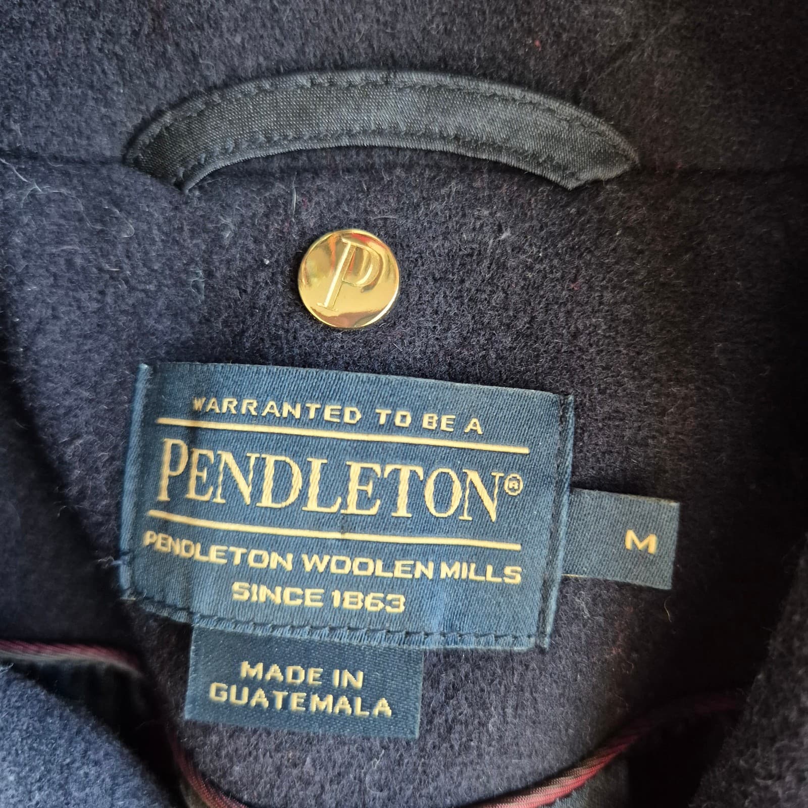 Pendleton Wool Blend Peacoat Double-Breasted Lined Pocket Navy Blue Women's M - Thumbnail 7