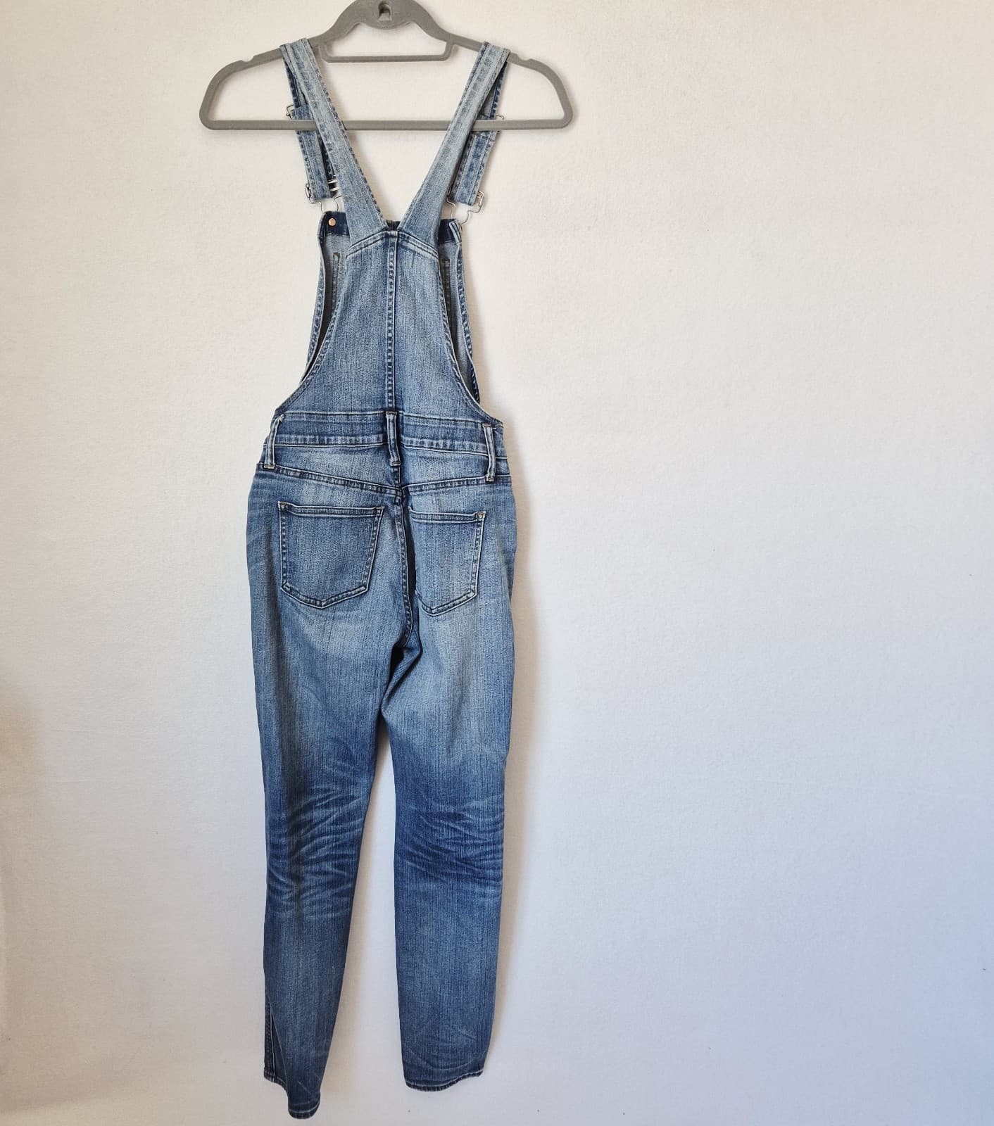 Madewell Skinny Denim Overalls Distressed Stretch Blue Adrian Wash Sz.XS #C2166 - Thumbnail 7