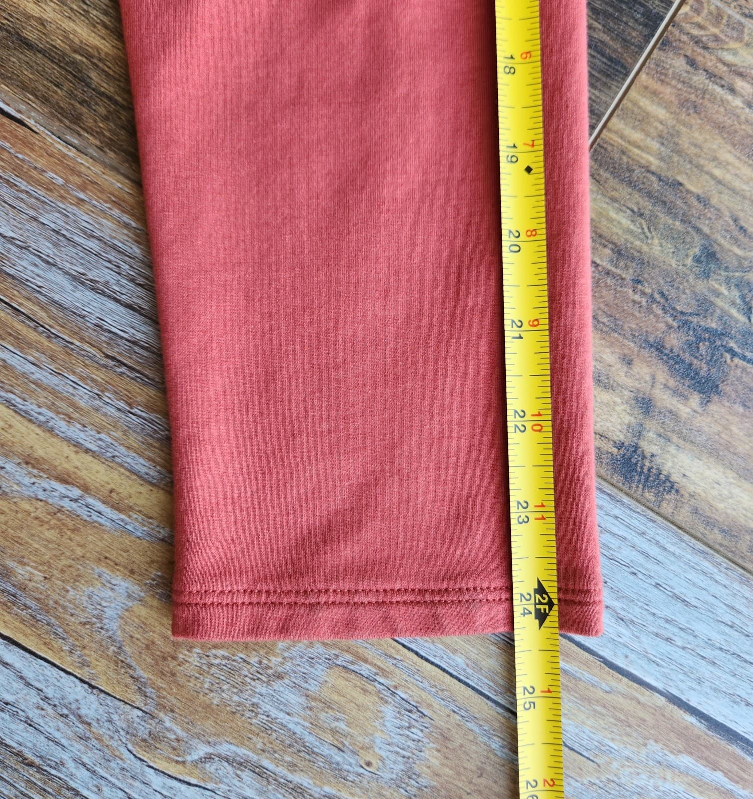 Pure Jill Affinity French Terry Tie-Waist Max Dress Long Sleeve Red Brick Sz.L - Thumbnail 13