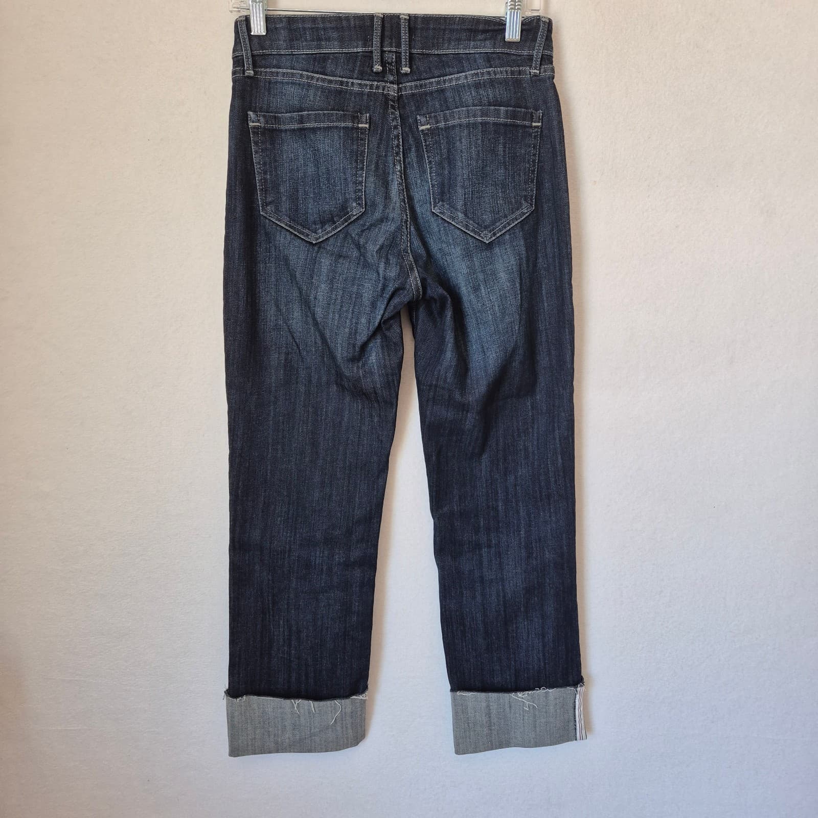 Morrison Sexy Boyfriend Cuffed Cropped Jeans High Rise Dark Wash Blue Women's 25 - Thumbnail 7