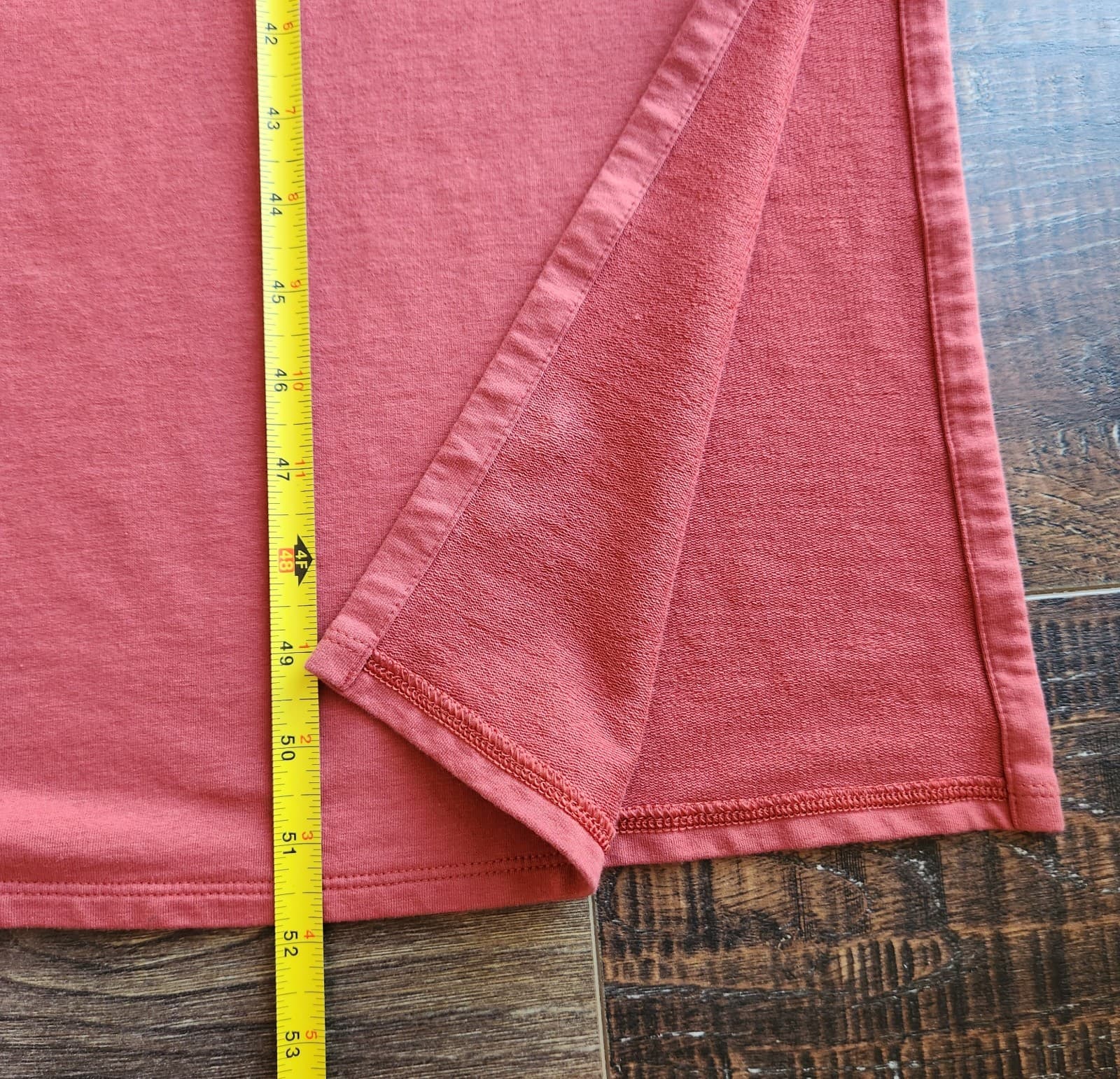 Pure Jill Affinity French Terry Tie-Waist Max Dress Long Sleeve Red Brick Sz.L - Thumbnail 15