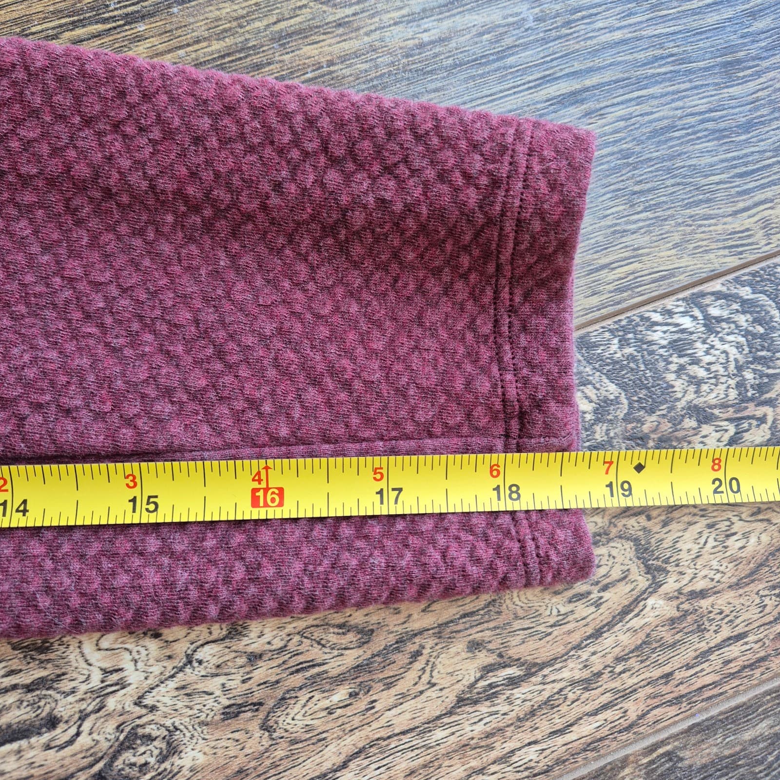 Lululemon At Ease Crew Textured Double Knit Sweatshirt Zip-Pocket Red Men's S - Thumbnail 11