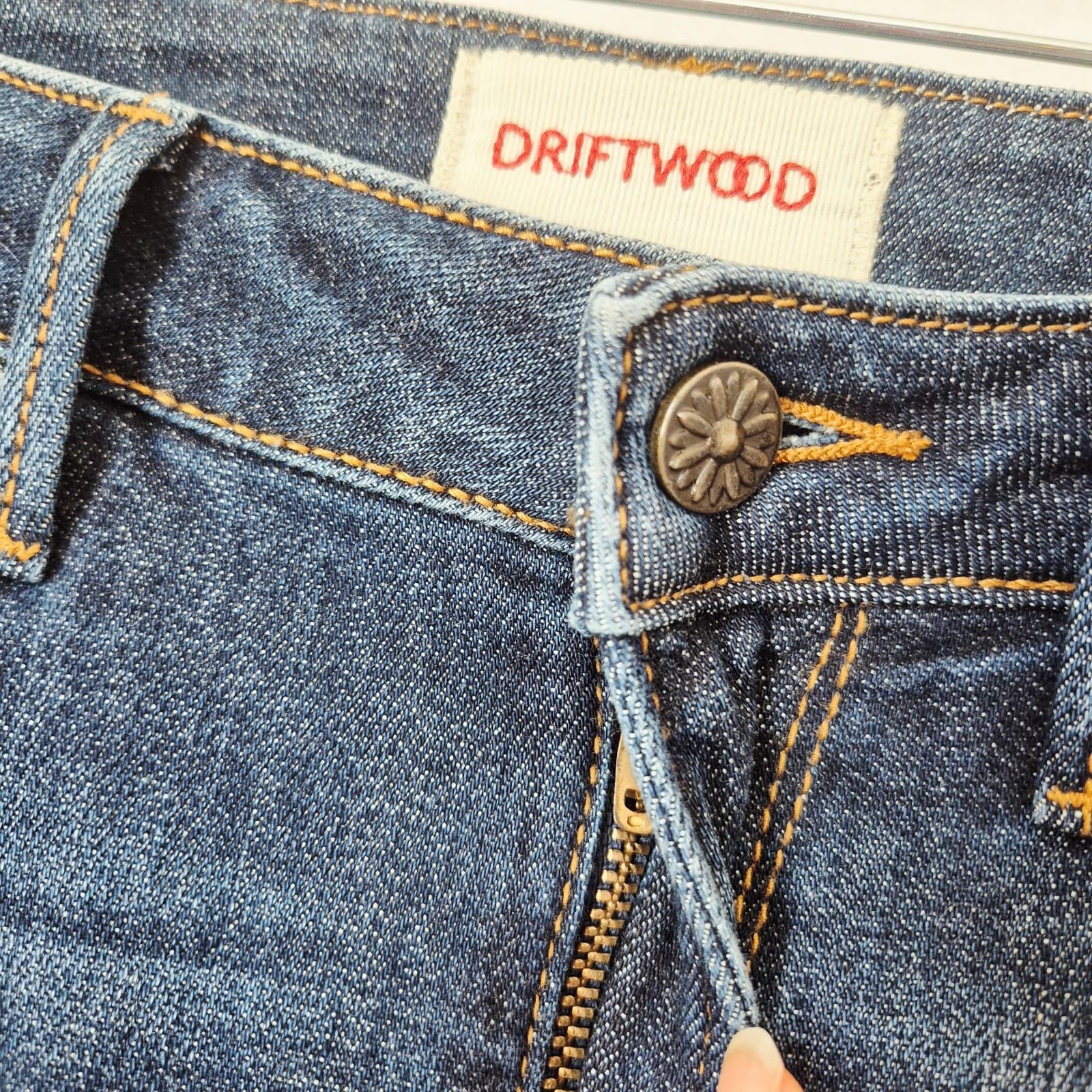 Driftwool Jackie Floral Bird Embroidered Skinny Ankle Jeans Zip Blue Women's 26 - Thumbnail 5