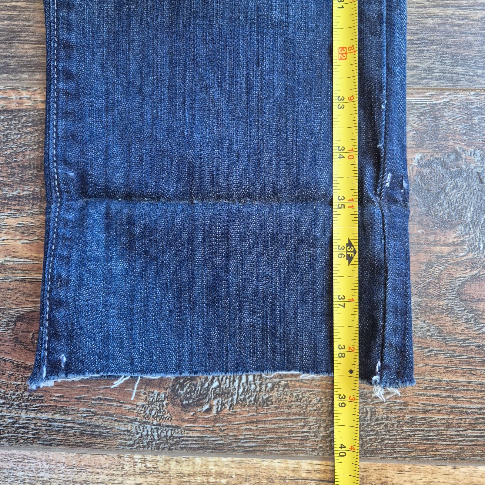Morrison Sexy Boyfriend Cuffed Cropped Jeans High Rise Dark Wash Blue Women's 25 - Thumbnail 13