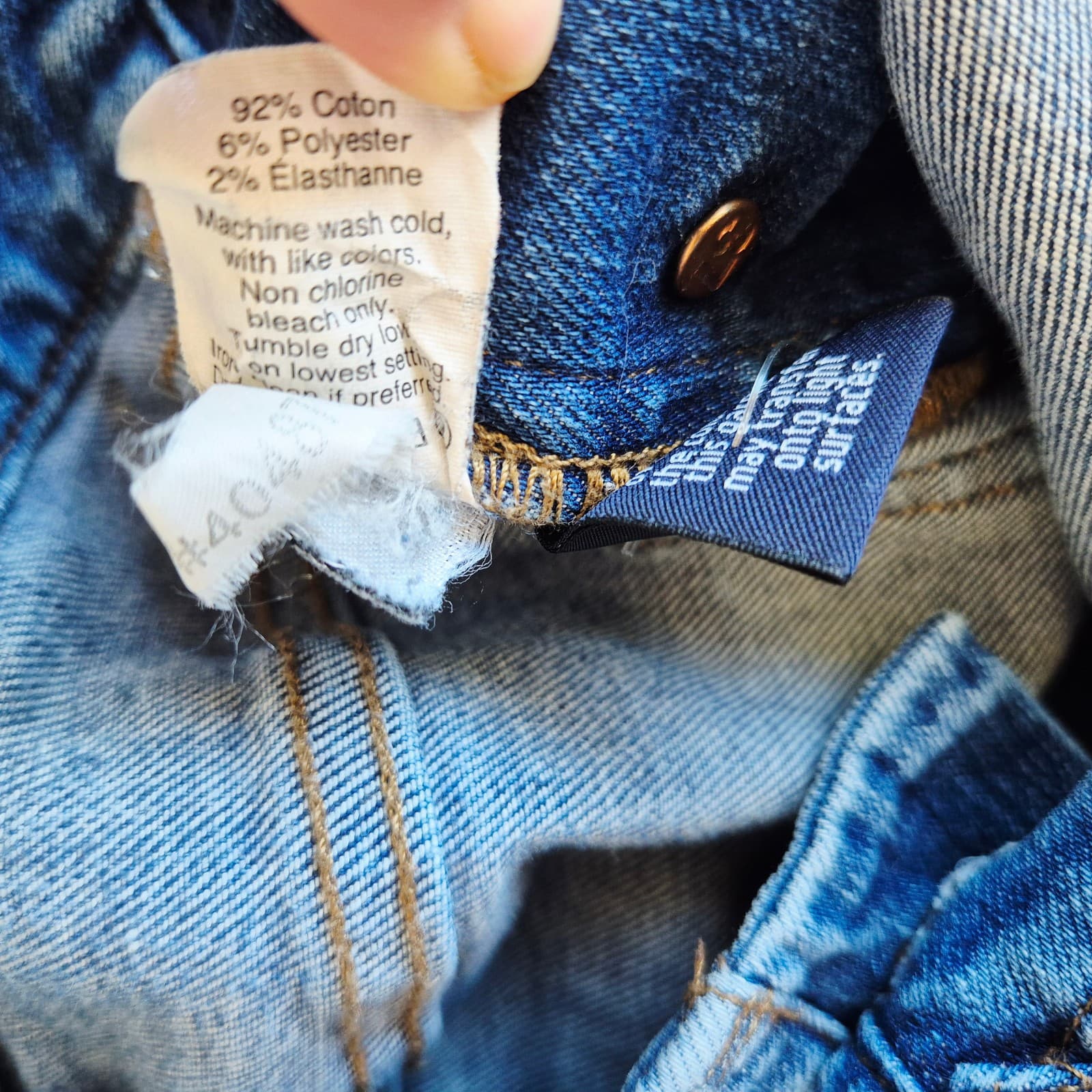 Madewell Skinny Denim Overalls Distressed Stretch Blue Adrian Wash Sz.XS #C2166 - Thumbnail 11