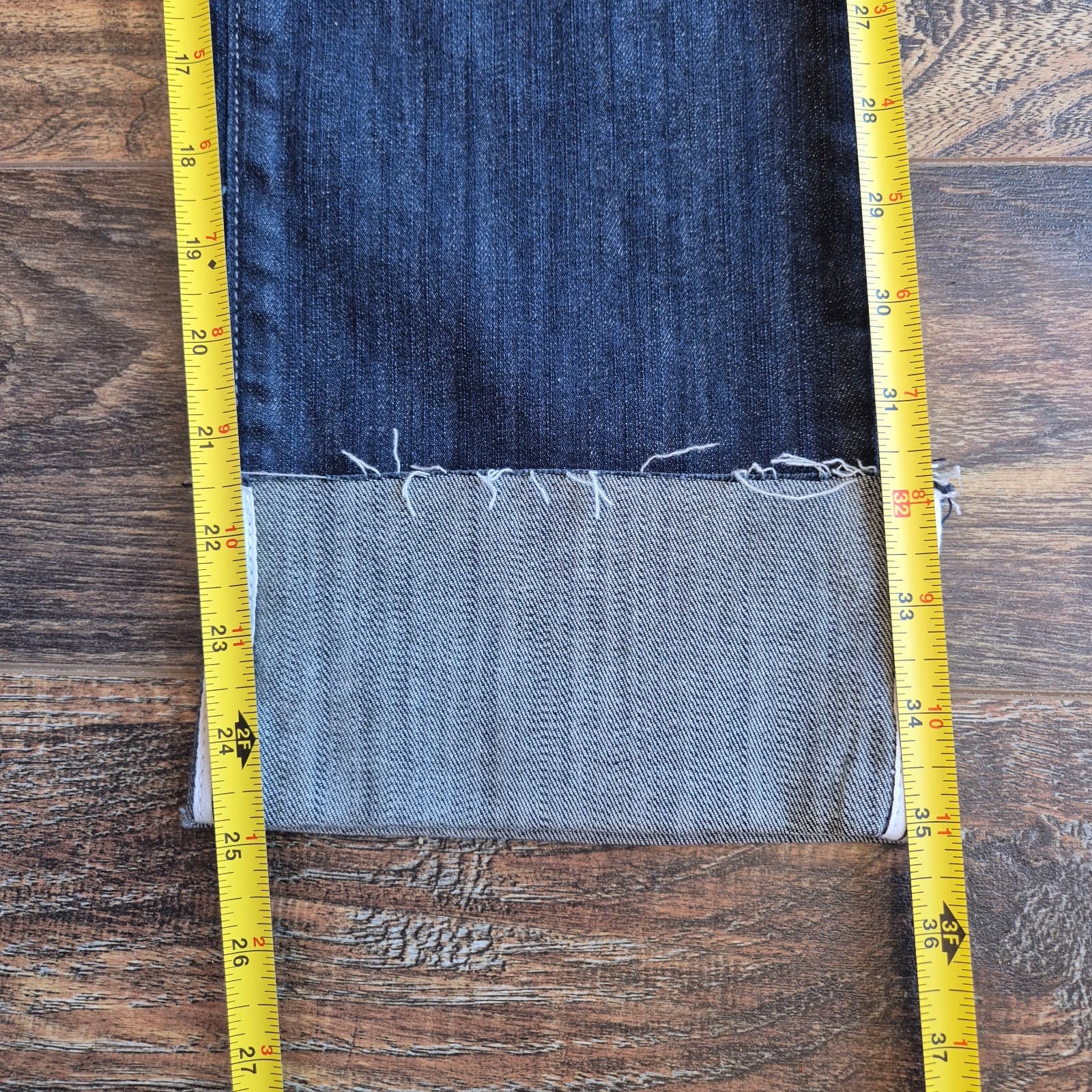 Morrison Sexy Boyfriend Cuffed Cropped Jeans High Rise Dark Wash Blue Women's 25 - Thumbnail 12
