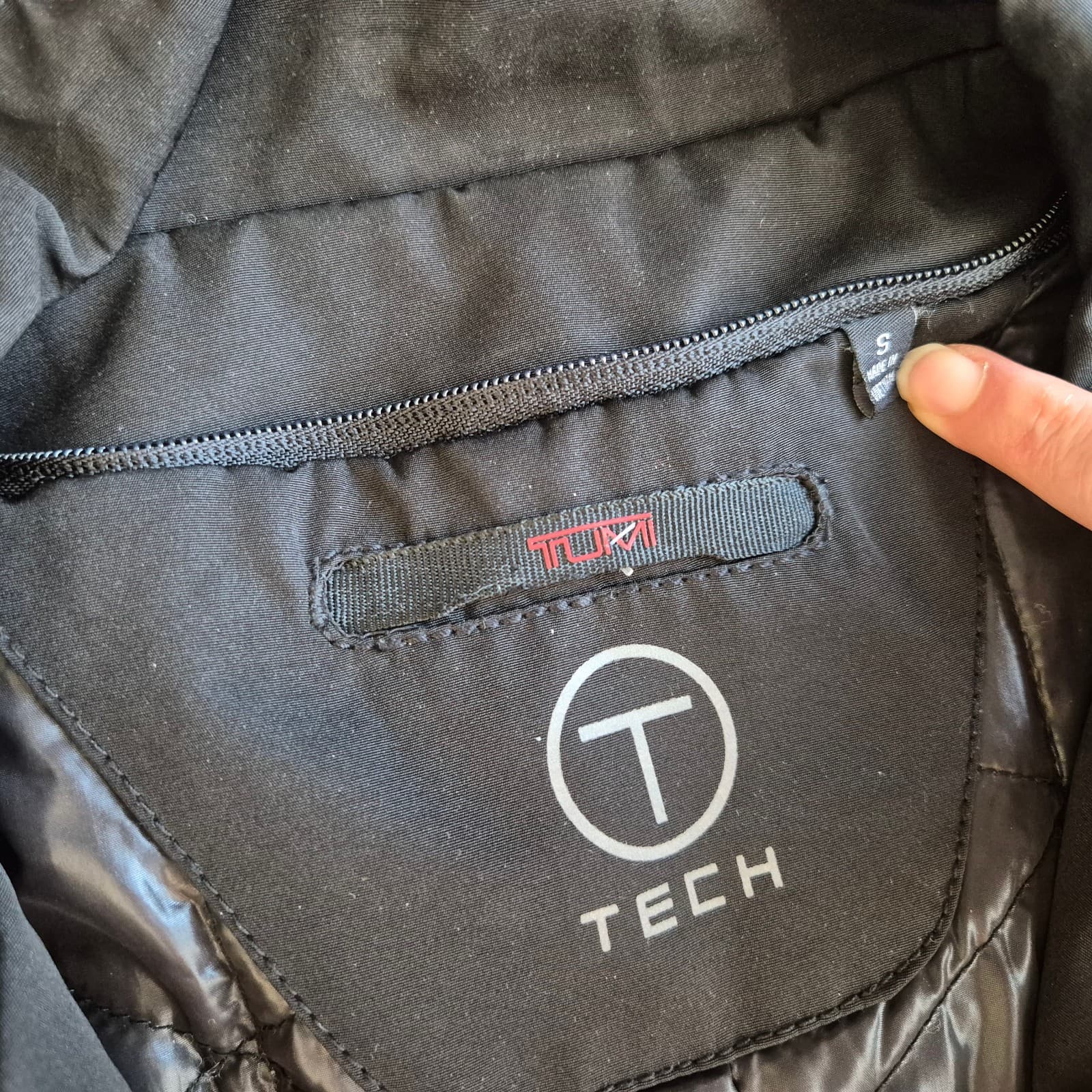 Tumi T-Tech Essential Gear Men's S Winter Jacket Insulated Zip-Snap Pocket Black - Thumbnail 9