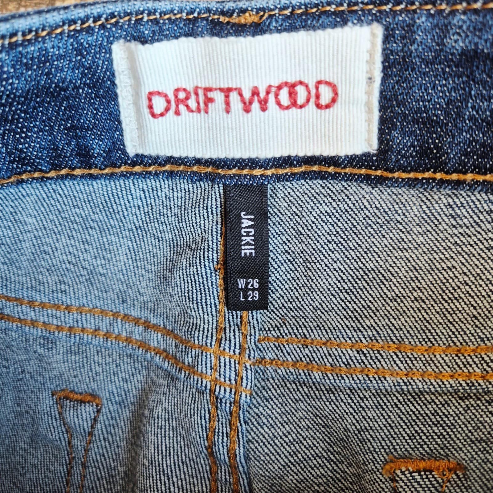 Driftwool Jackie Floral Bird Embroidered Skinny Ankle Jeans Zip Blue Women's 26 - Thumbnail 7