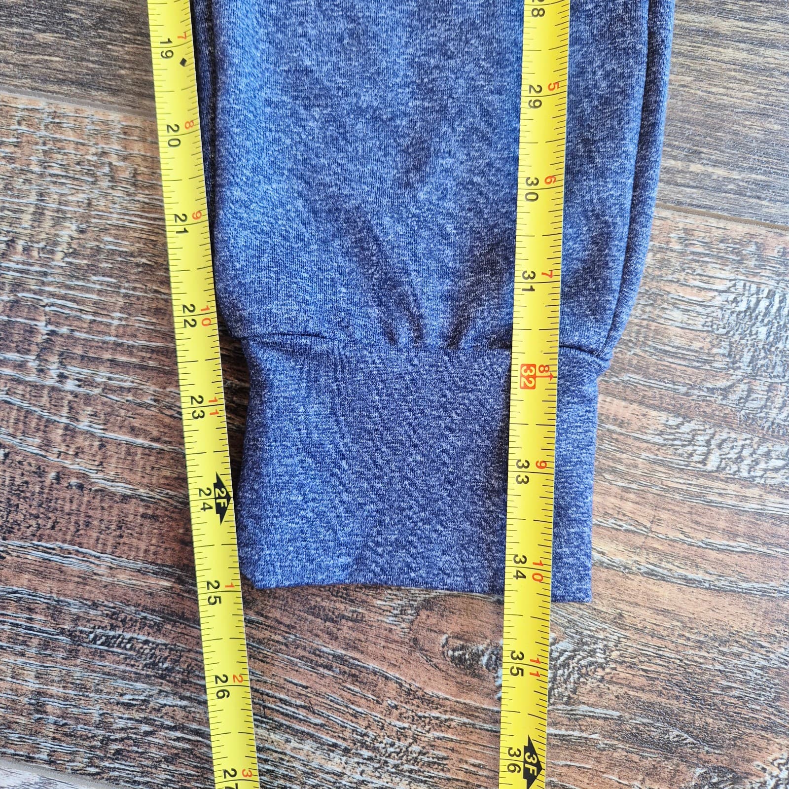 NVGTN Oxford Blue Joggers High Waist Cuffed Ankle Drawstring Pocket Women's S - Thumbnail 14