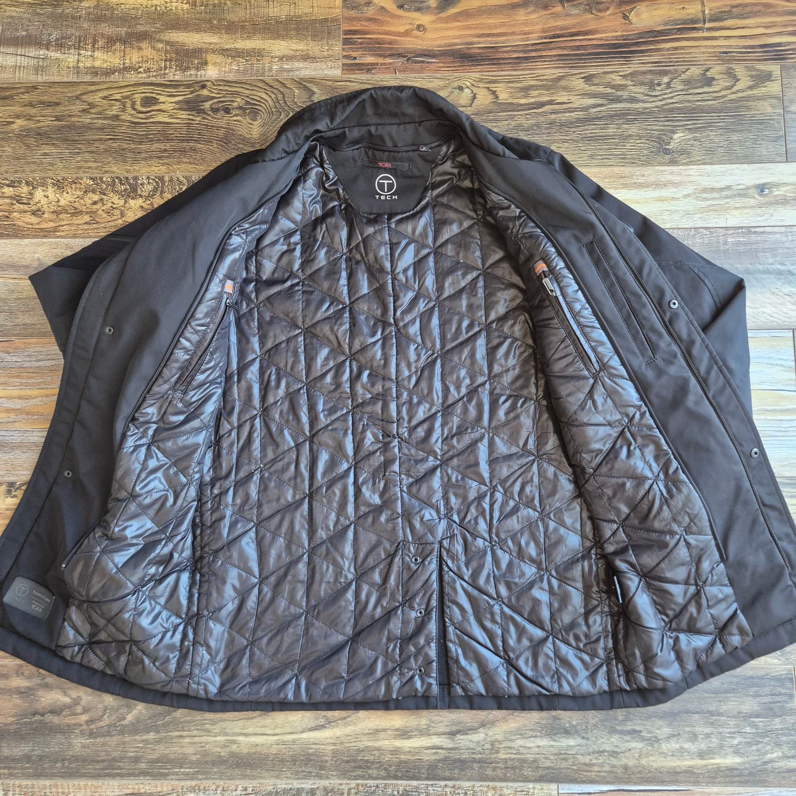 Tumi T-Tech Essential Gear Men's S Winter Jacket Insulated Zip-Snap Pocket Black - Thumbnail 10
