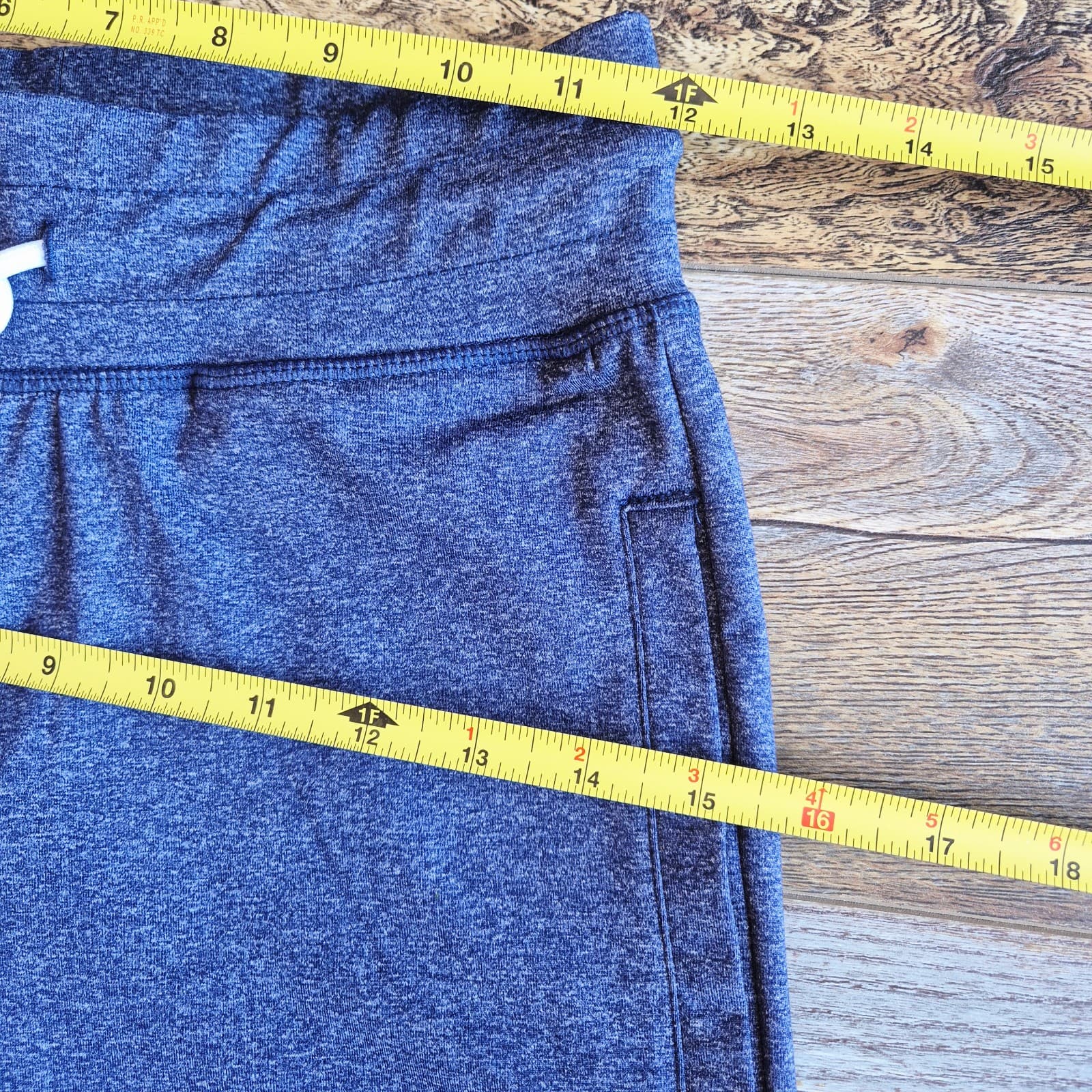 NVGTN Oxford Blue Joggers High Waist Cuffed Ankle Drawstring Pocket Women's S - Thumbnail 13