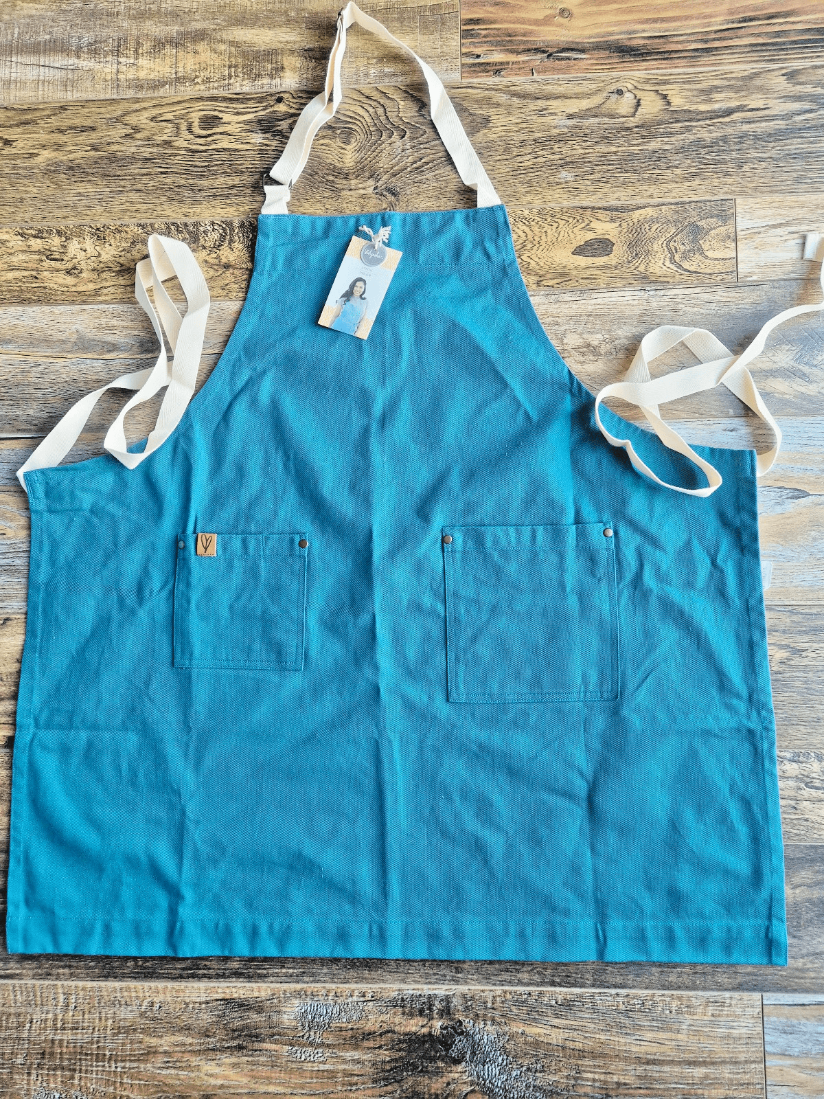 NEW KAF HOME Ayesha Curry Twill Cotton Apron Pockets Adjustable Strap Green