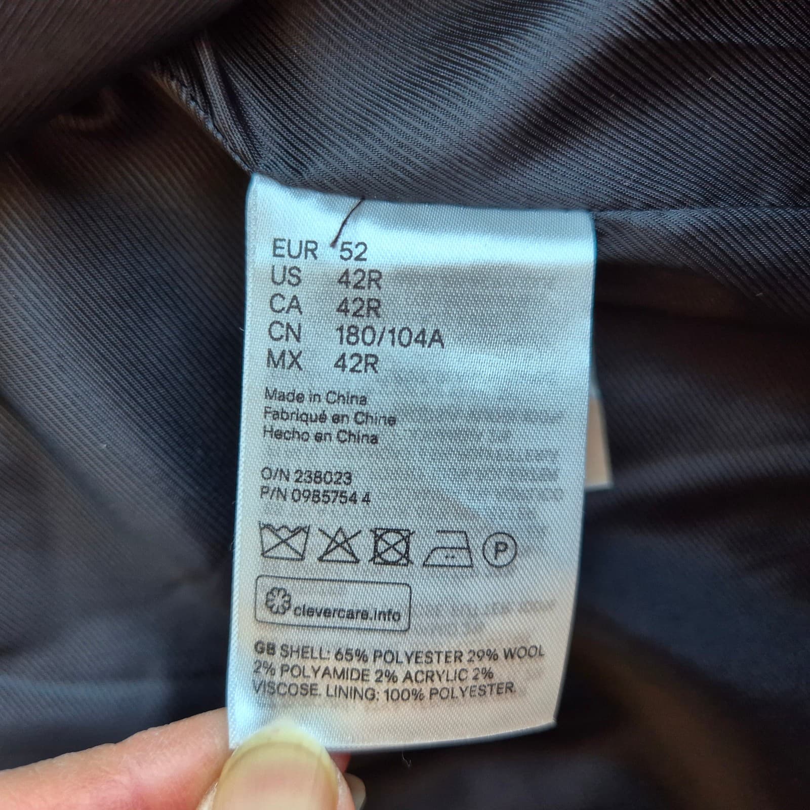 NWoT H&M Man's 42R Wool Blend Peacoat Overcoat Funnel Neck Button Pocket Camel - Thumbnail 9