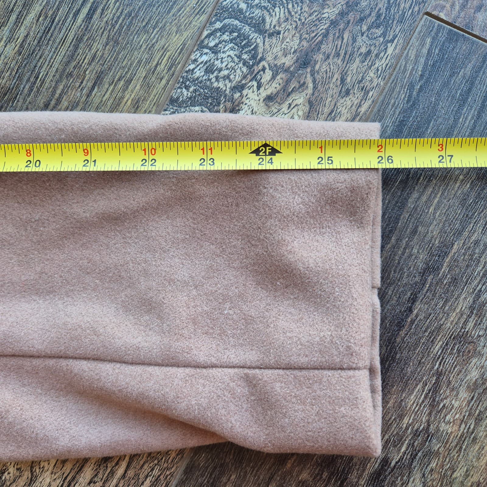 NWoT H&M Man's 42R Wool Blend Peacoat Overcoat Funnel Neck Button Pocket Camel - Thumbnail 10