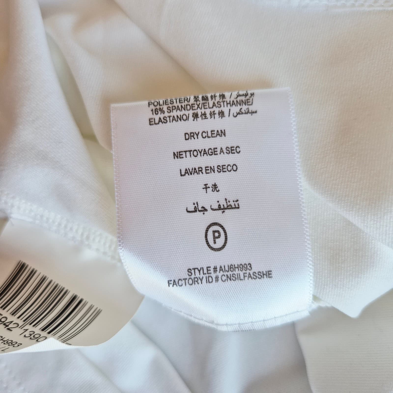 NWoT BCBGMaxazria 100% Silk Party Evening Sheer Chiffon Mini Dress Ivory Sz.L - Thumbnail 17