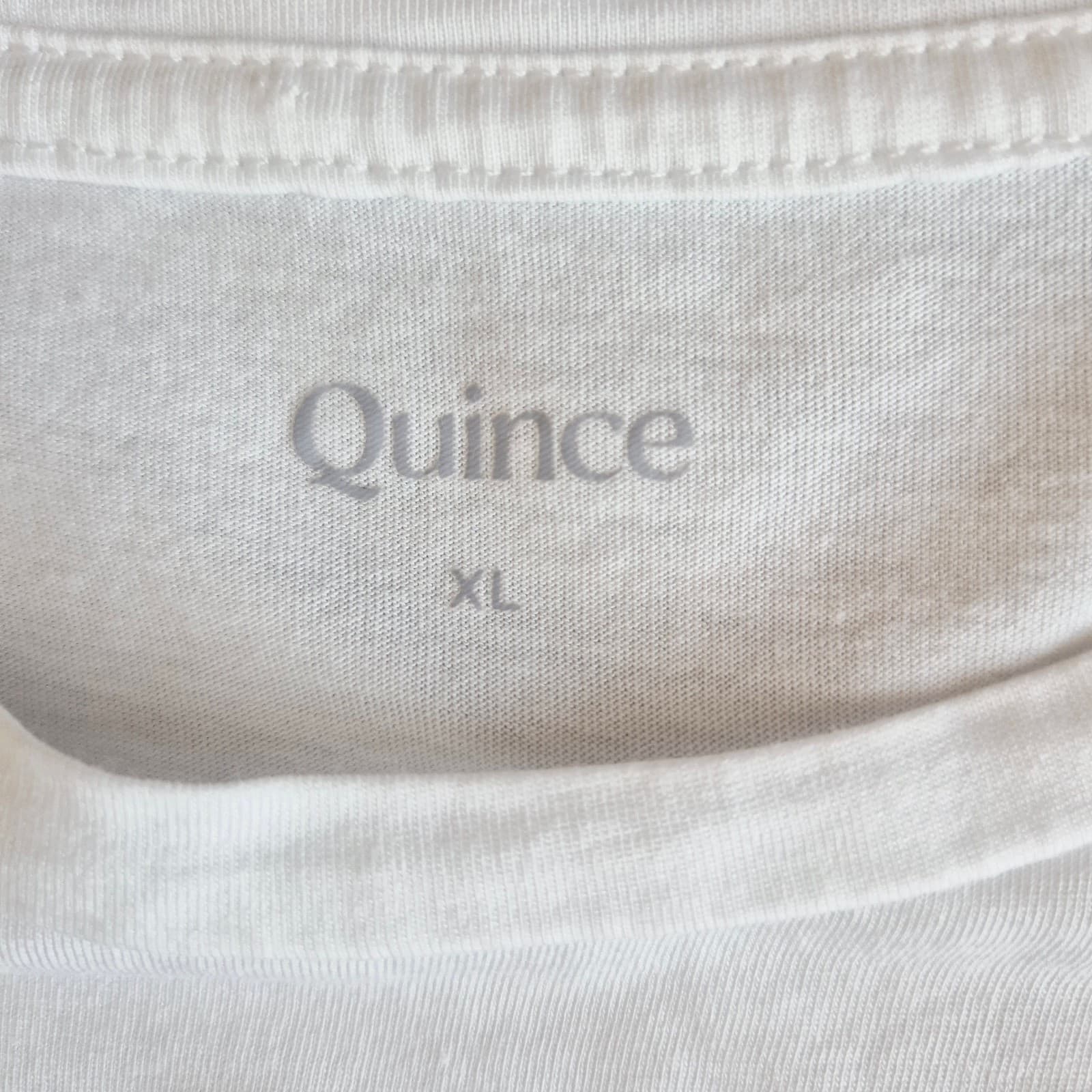 Quince Cotton Modal Crew Neck Swing T-Shirt Short Sleeve White Women's XL - Thumbnail 6