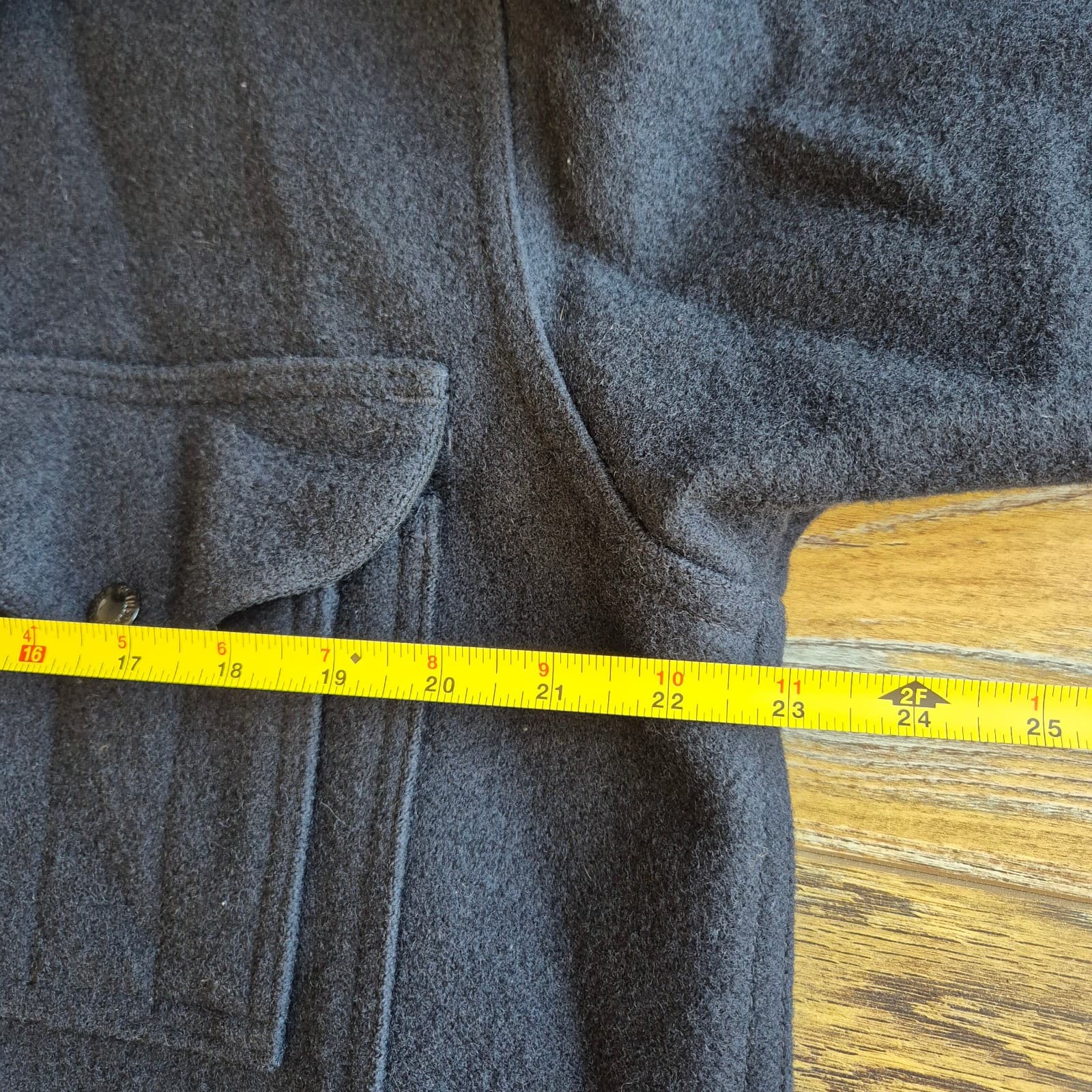 Filson Mackinaw Wool Cruiser Jacket Button Black Men's 42 Made in USA Style 110 - Thumbnail 14