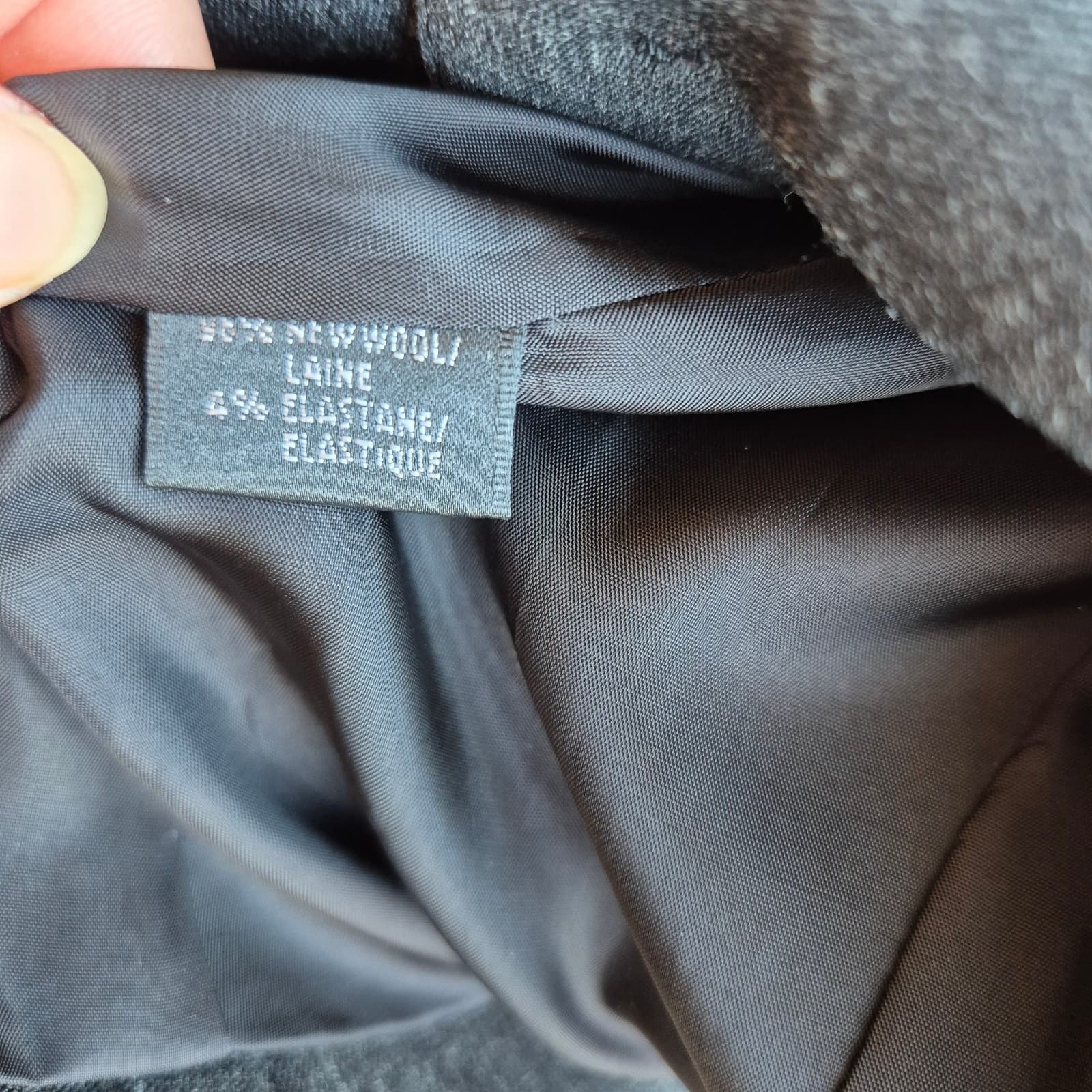 Lafayette 148 Wool Blend Embroidered Career Blazer Jacket Button Black Women's 6 - Thumbnail 9