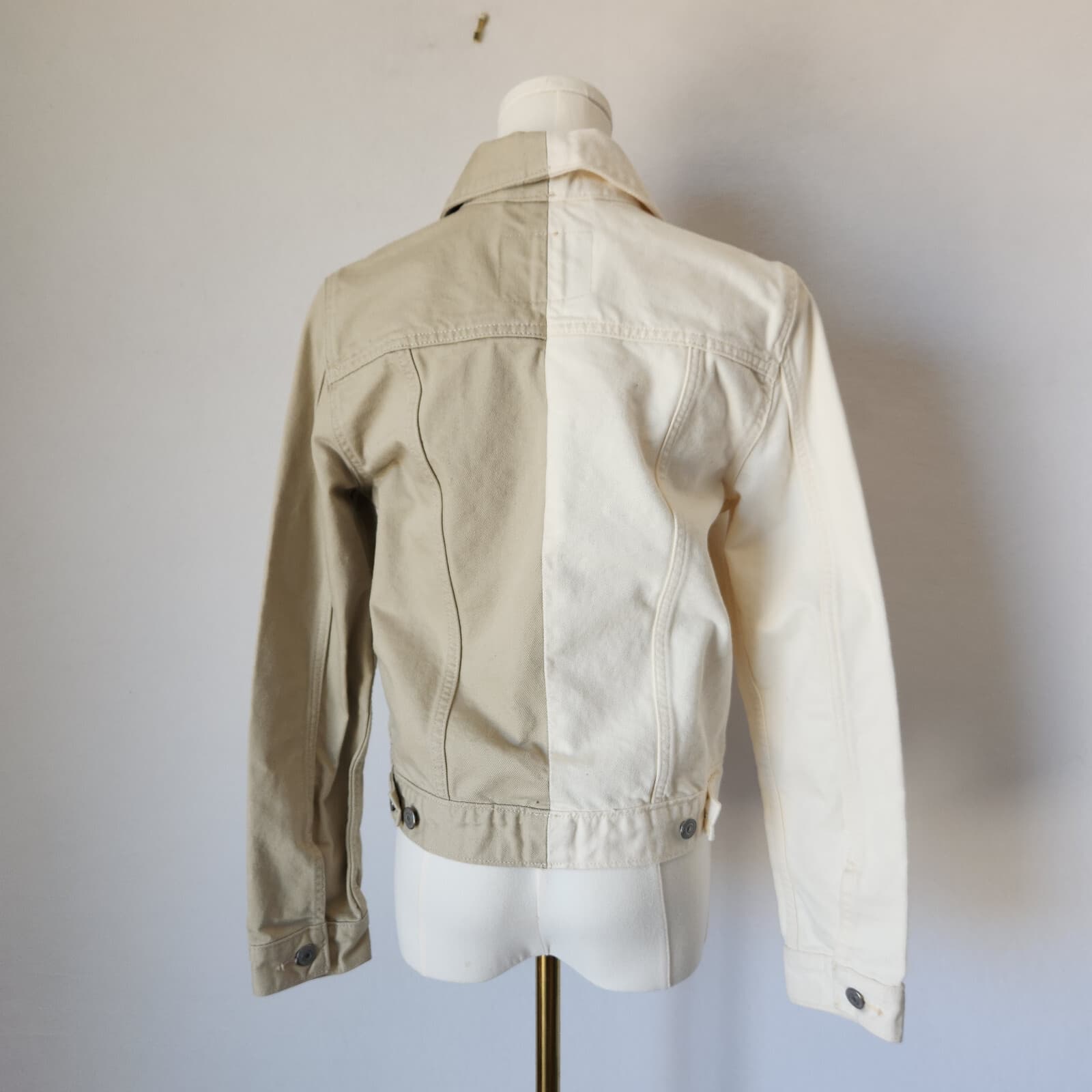 NWoT Levi's Original 2-Tone Tucker Denim Jacket Pocket Tan Stonewash Brown Sz.S - Thumbnail 7