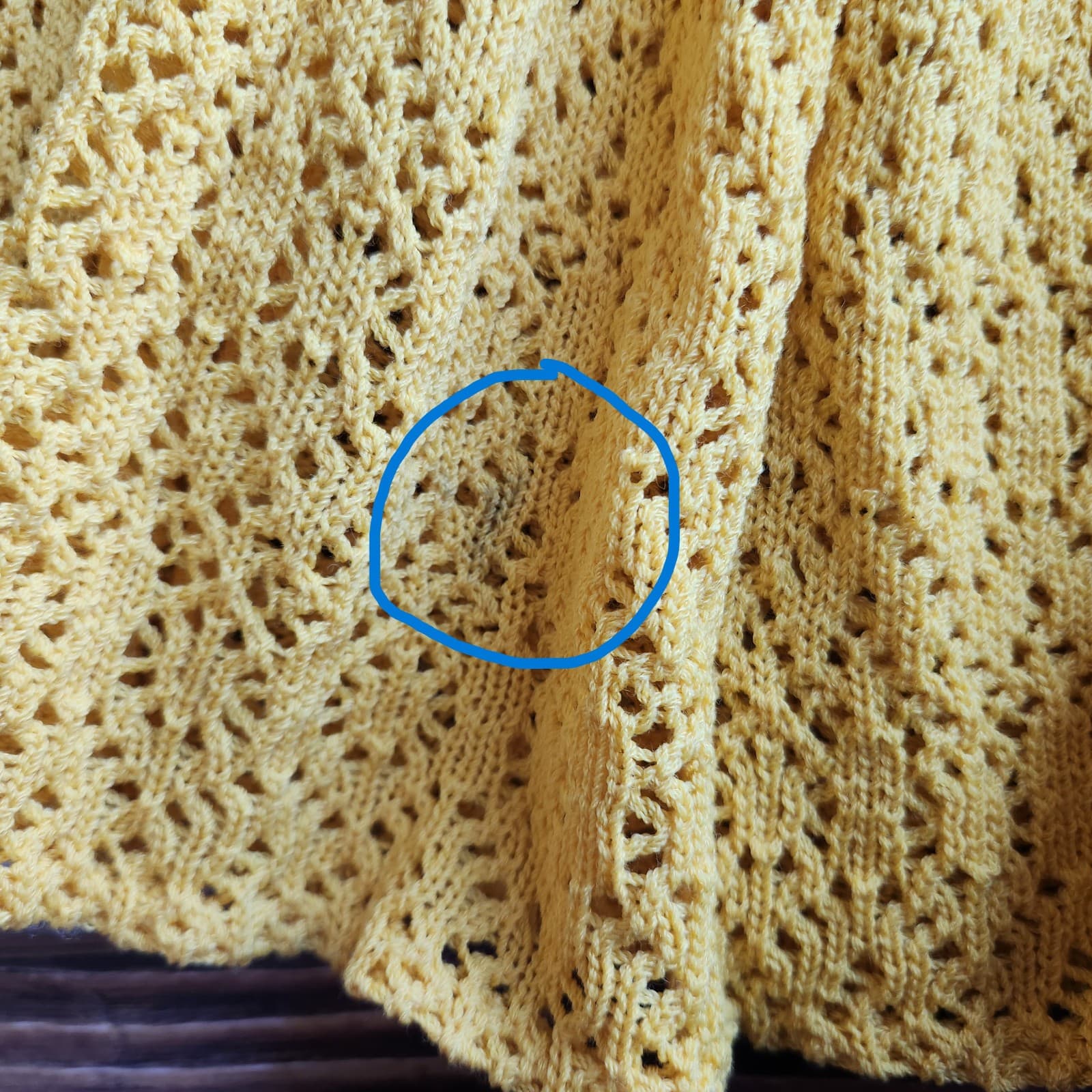 Vintage Made in USA Wool Blend Crochet Knit Midi Dress Sleeveless Yellow Sz.16 - Thumbnail 10