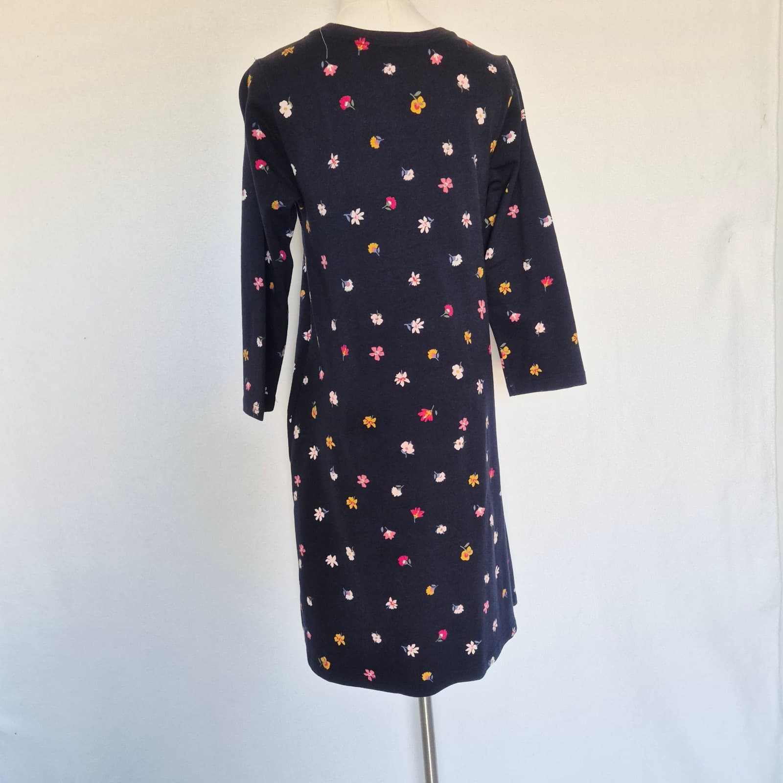 NWoT Joules Layla A-Line Jersey Dress Ditsy Floral Navy 3/4 Sleeve Pocket Size 8 - Thumbnail 9