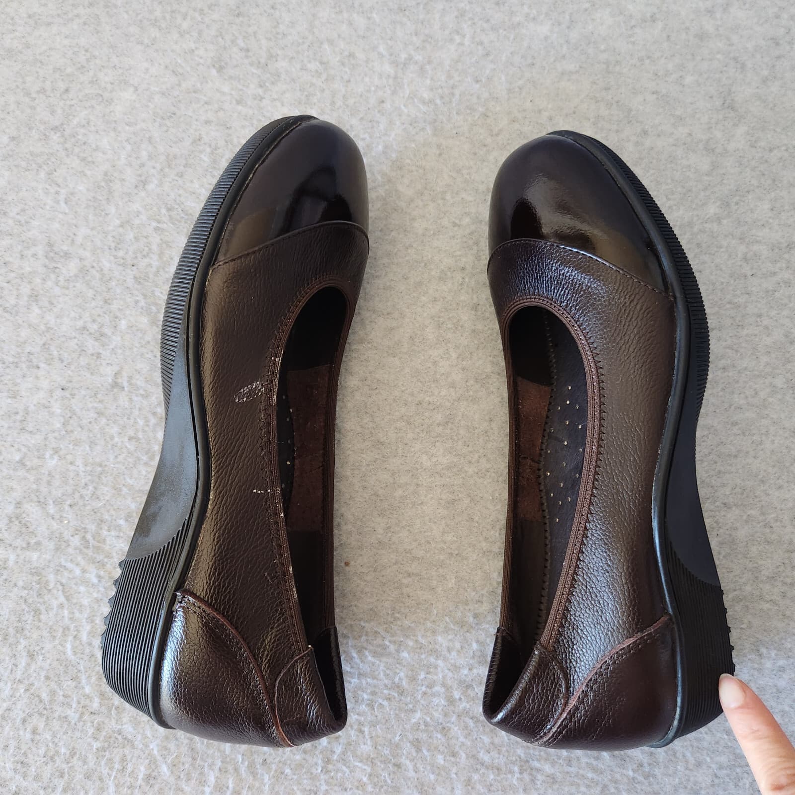 Gravity Defyer by AIW Jenda Brown Leather Pain Relief Shoes Loafer Slip-On US7 - Thumbnail 4