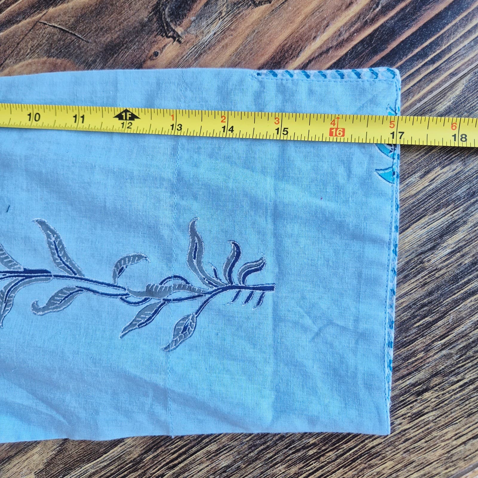 NWoT NoLoGo Heart & Soul Block Printed Cotton Kaftan Maxi Dress Pocket Blue M/L - Thumbnail 10