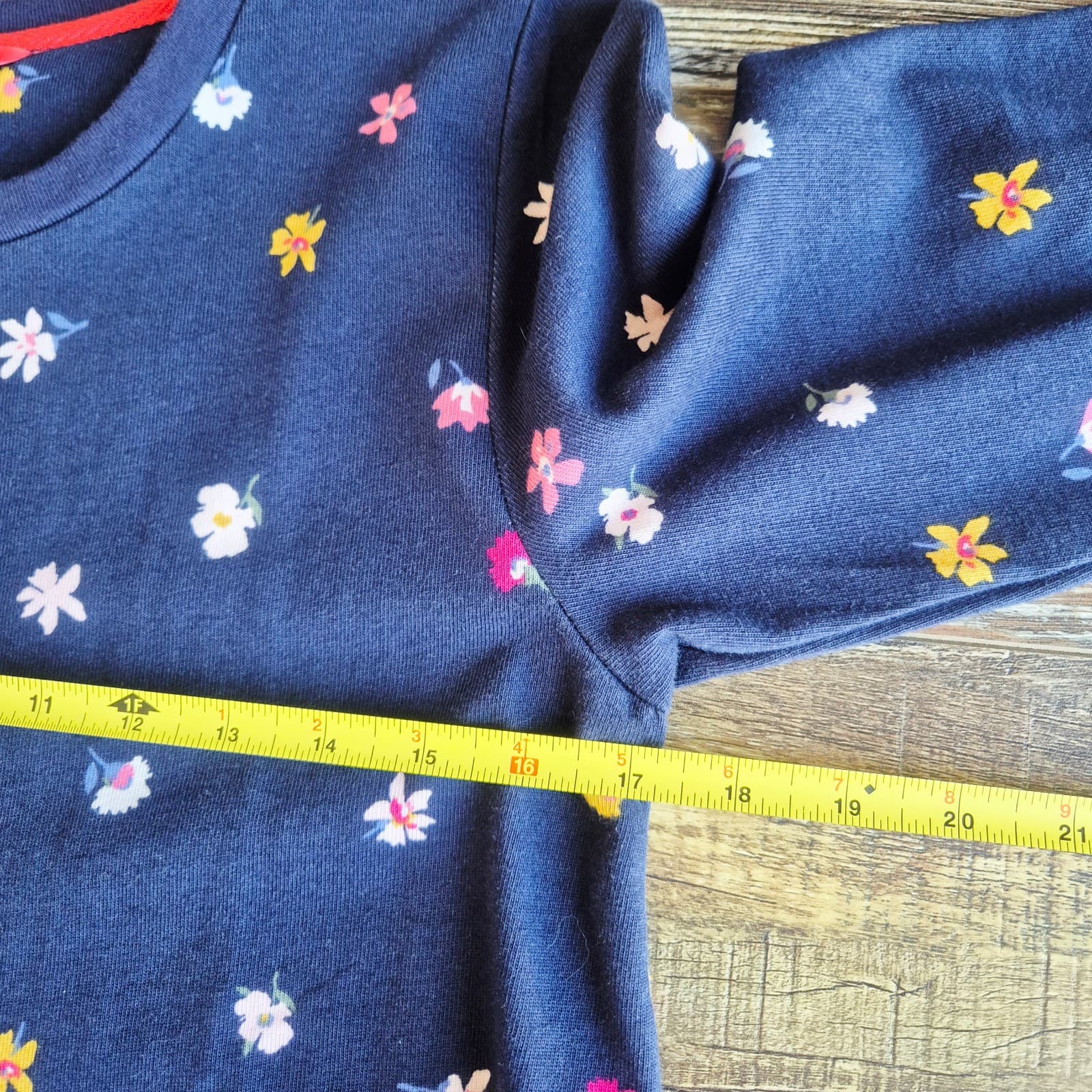 NWoT Joules Layla A-Line Jersey Dress Ditsy Floral Navy 3/4 Sleeve Pocket Size 8 - Thumbnail 14