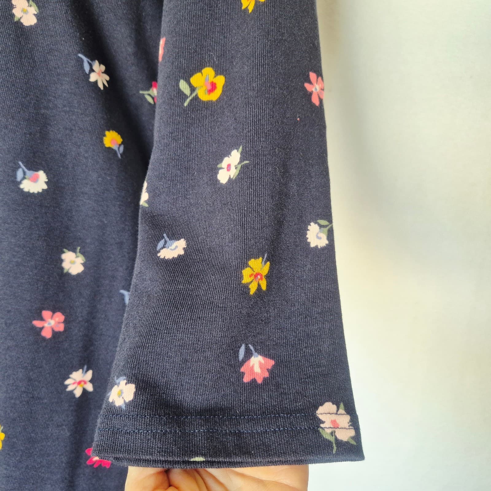 NWoT Joules Layla A-Line Jersey Dress Ditsy Floral Navy 3/4 Sleeve Pocket Size 8 - Thumbnail 6