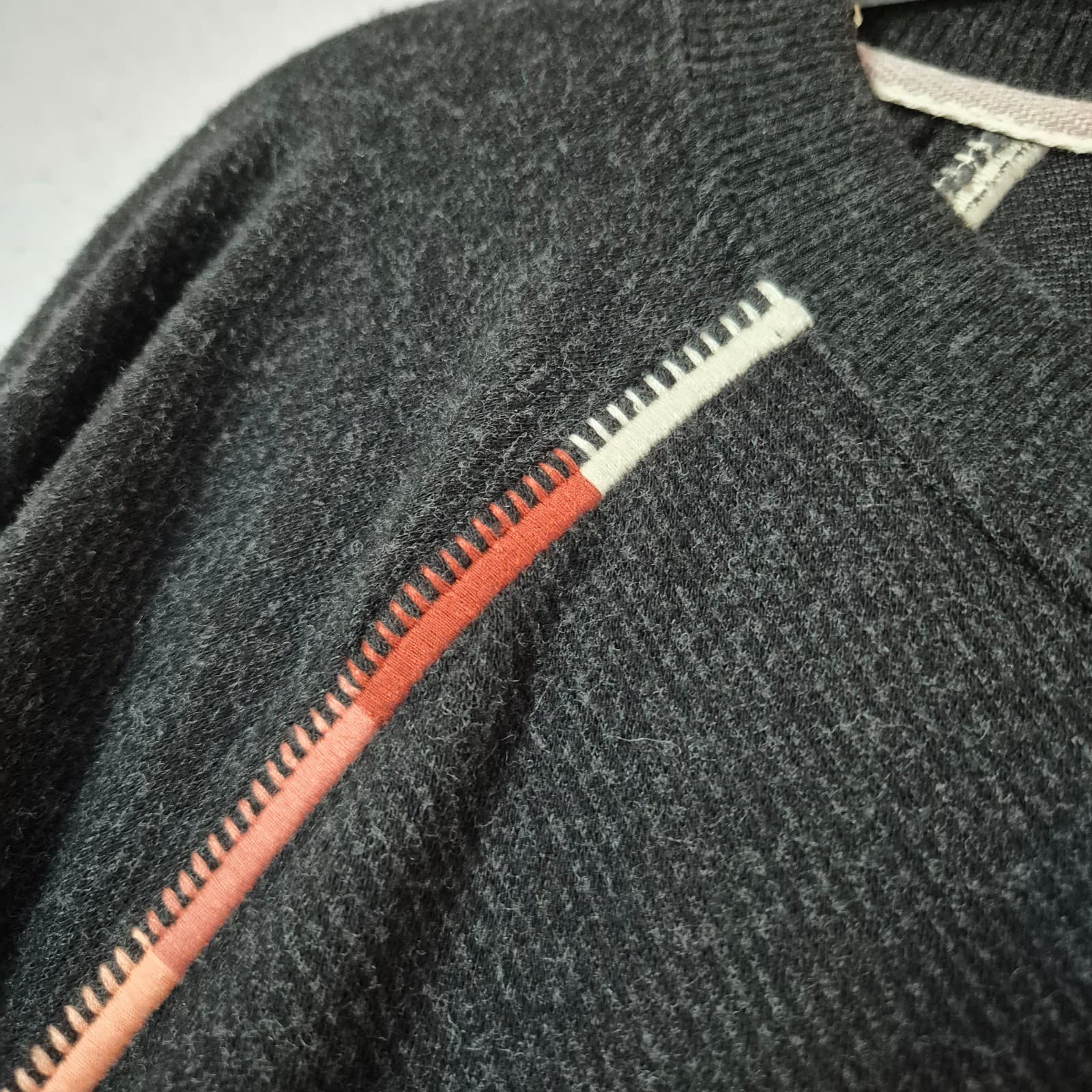 Faherty Legend Apres Waffle Knit Crew Neck Sweater Twill Heathered Black Women M - Thumbnail 4