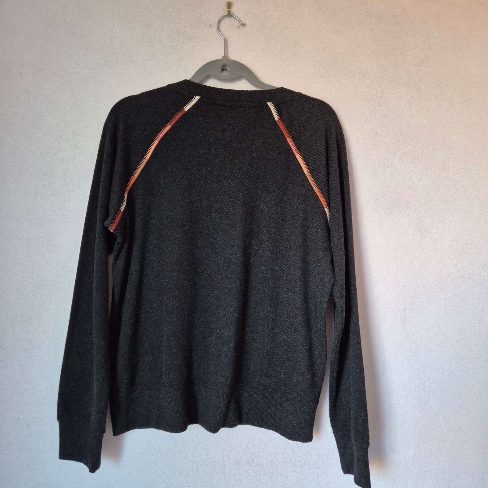 Faherty Legend Apres Waffle Knit Crew Neck Sweater Twill Heathered Black Women M - Thumbnail 5