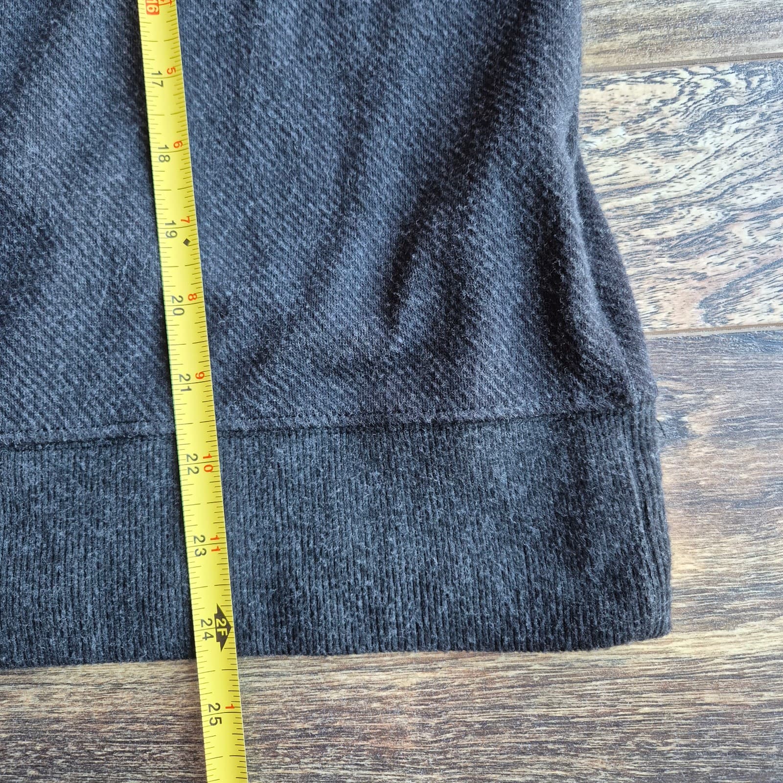Faherty Legend Apres Waffle Knit Crew Neck Sweater Twill Heathered Black Women M - Thumbnail 14