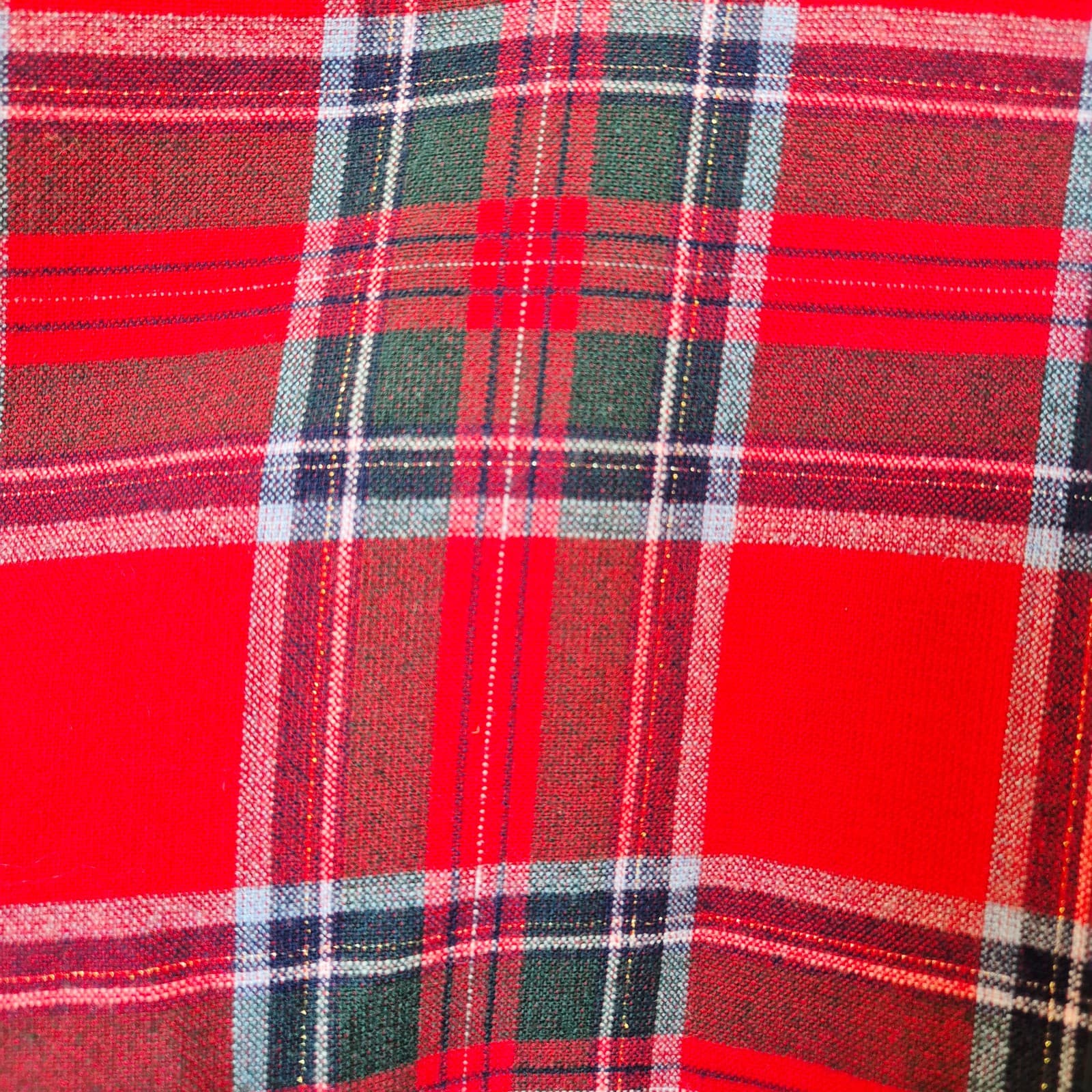 NWT Vineyard Vines $148 Nantucket Lurex Tartan Red Velvet Mini Shift Dress Sz.16 - Thumbnail 3