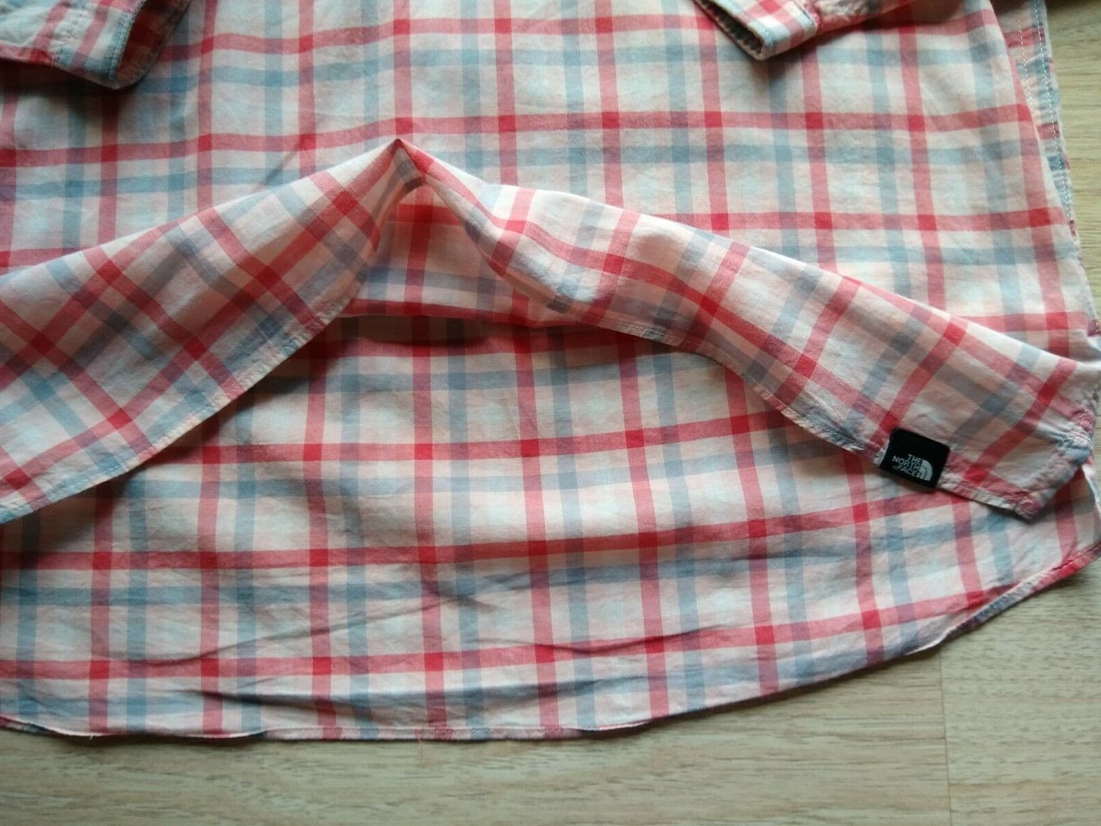 THE NORTH FACE Organic Cotton Top Shirt Pullover Long Sleeves 1/4-Button Plaid S - Thumbnail 6