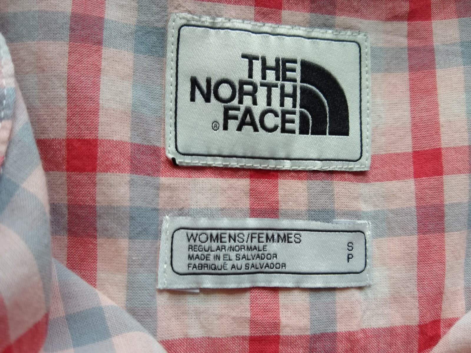 THE NORTH FACE Organic Cotton Top Shirt Pullover Long Sleeves 1/4-Button Plaid S - Thumbnail 9