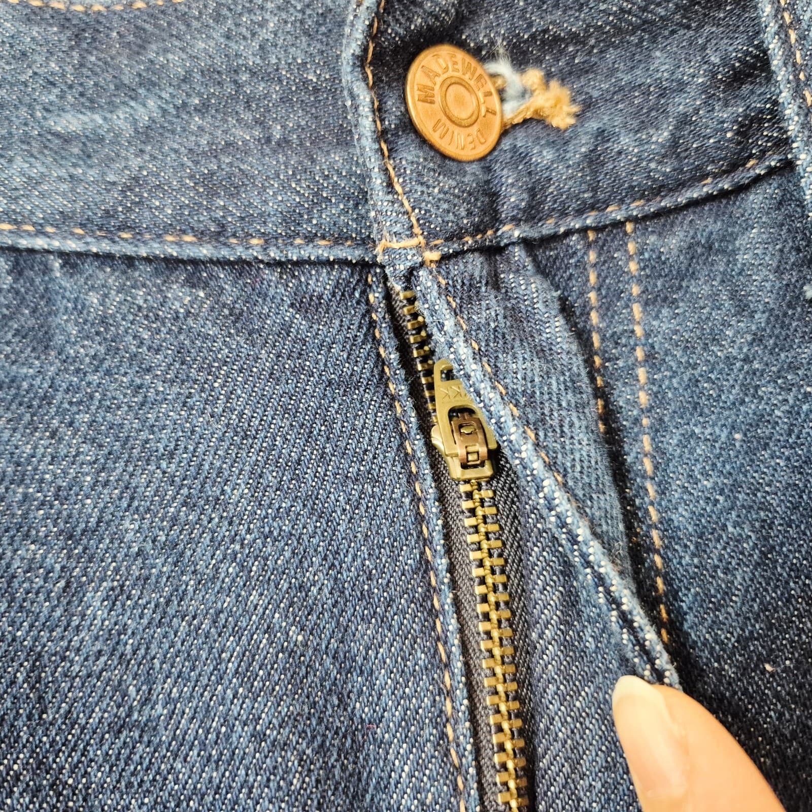 NWoT Madewell Baggy Straight Pleated Jeans Woodham Wash Blue Women's 25 #NH757 - Thumbnail 6