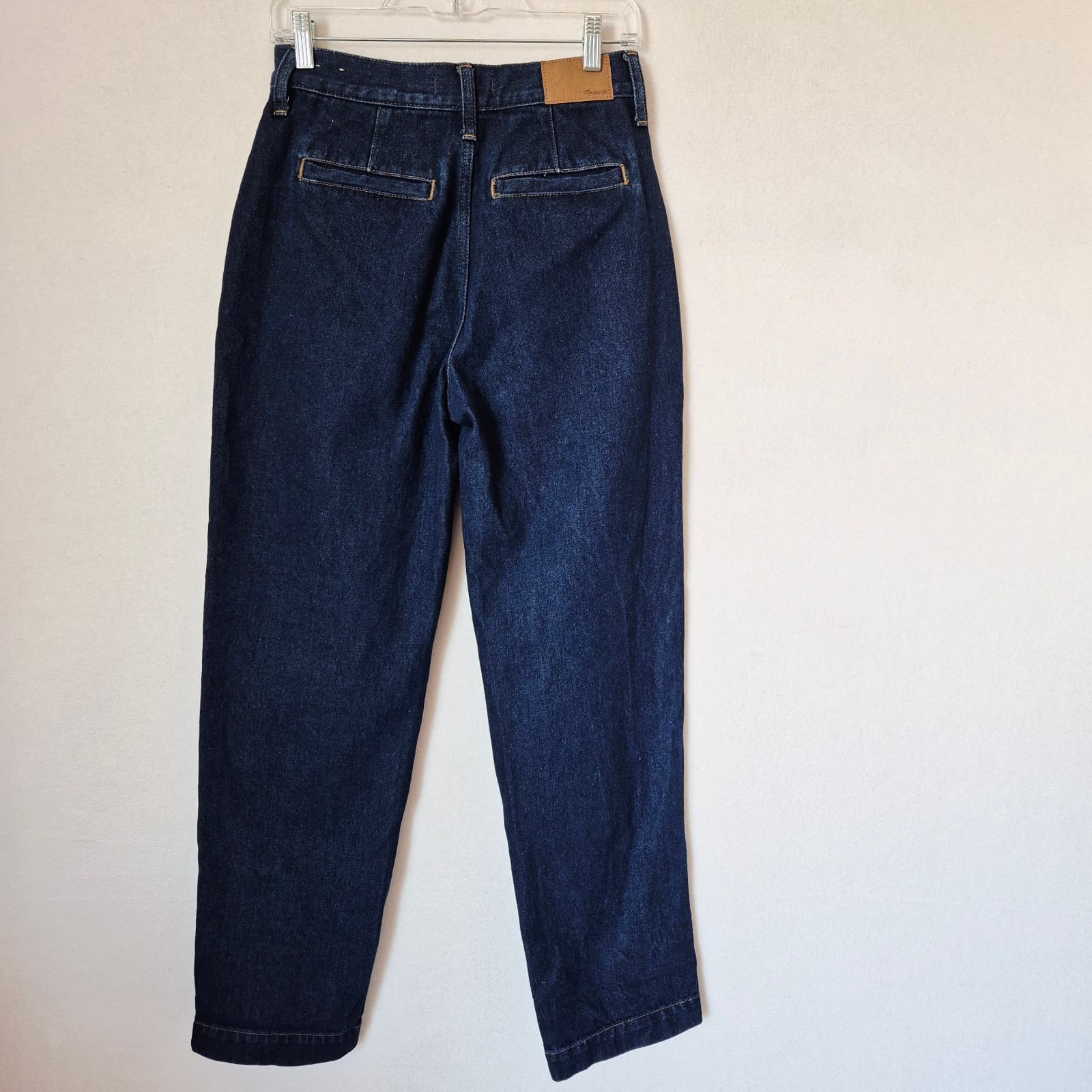 NWoT Madewell Baggy Straight Pleated Jeans Woodham Wash Blue Women's 25 #NH757 - Thumbnail 8