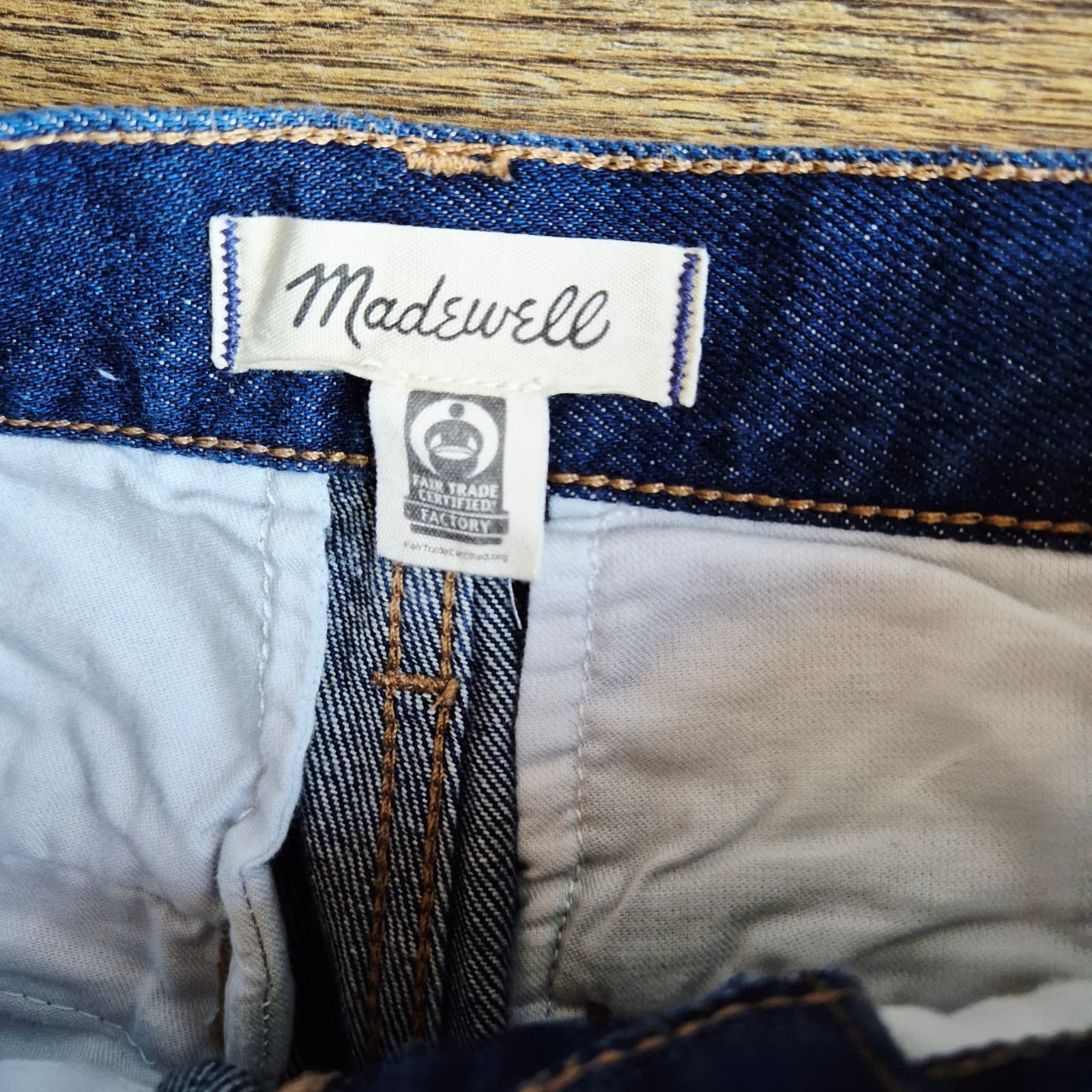 NWoT Madewell Baggy Straight Pleated Jeans Woodham Wash Blue Women's 25 #NH757 - Thumbnail 10