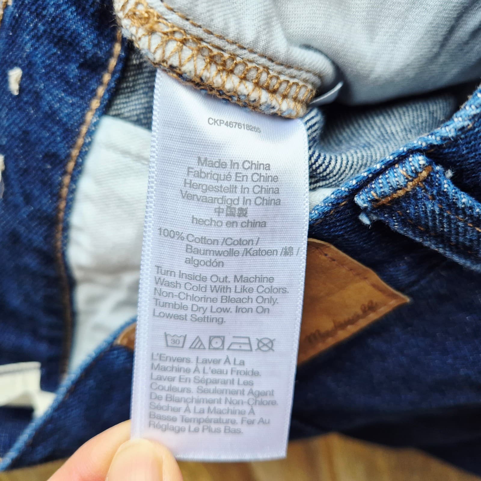 NWoT Madewell Baggy Straight Pleated Jeans Woodham Wash Blue Women's 25 #NH757 - Thumbnail 12