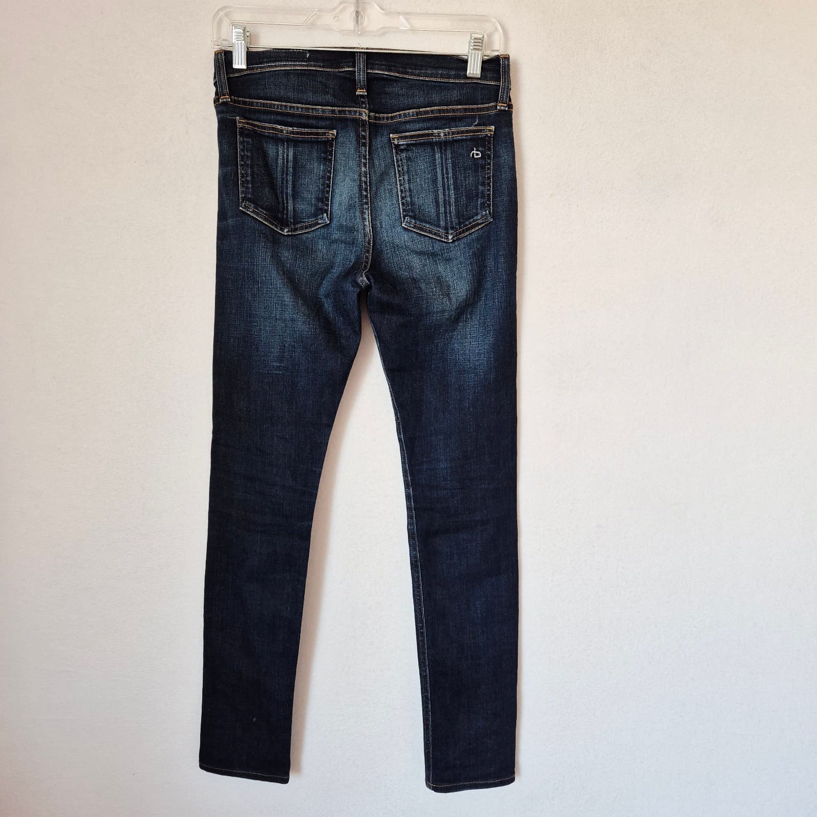 Rag & Bone High Rise Skinny Jeans Blue Chaucer Cotton Blend Women 27 Made in USA - Thumbnail 5