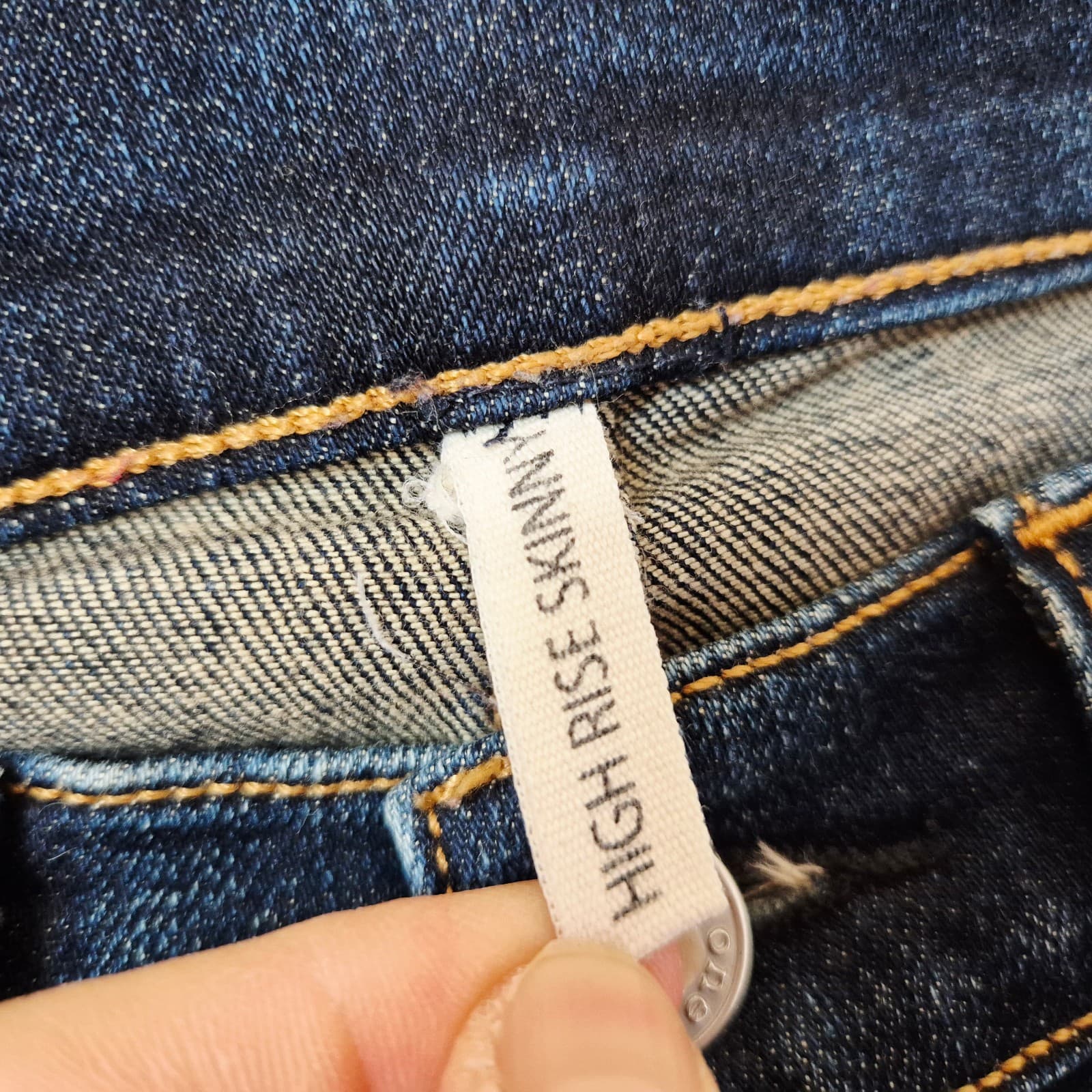 Rag & Bone High Rise Skinny Jeans Blue Chaucer Cotton Blend Women 27 Made in USA - Thumbnail 7