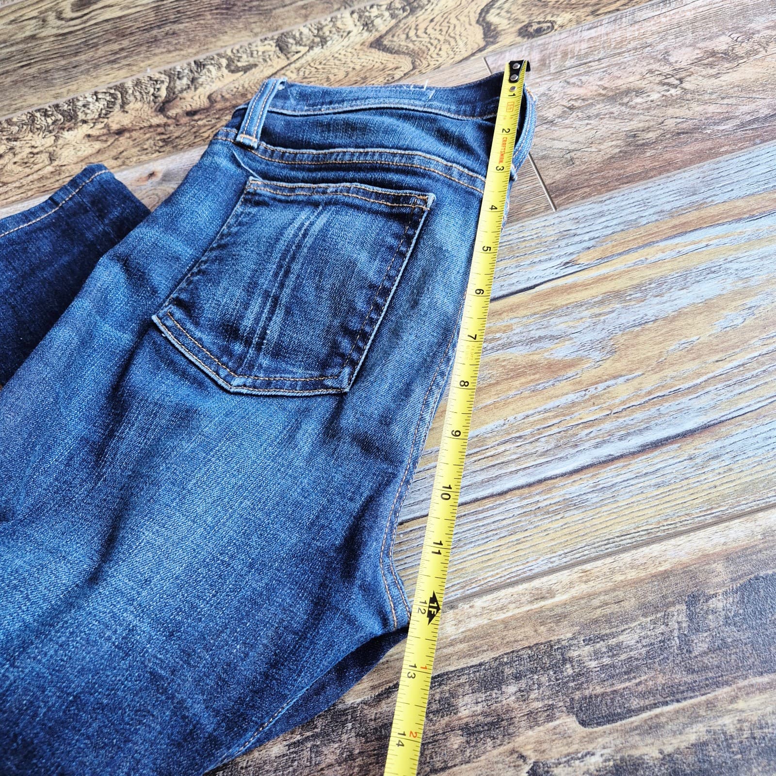 Rag & Bone High Rise Skinny Jeans Blue Chaucer Cotton Blend Women 27 Made in USA - Thumbnail 14