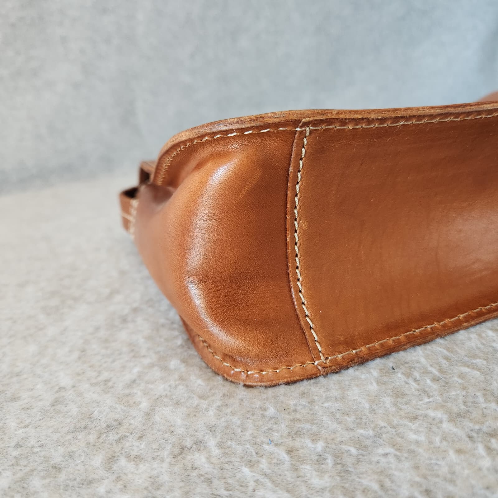 Vintage Fossil Cabo Flap Shoulder Bag Snap Leather Tan - Thumbnail 6