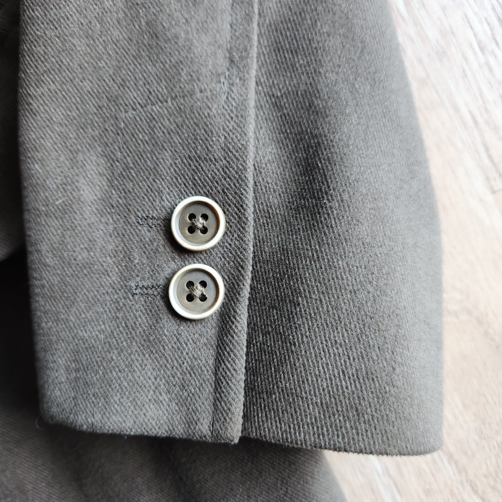 IBIZA Tessuit Sondrio Ravelli Twill Sport Coat Blazer Button Olive Green Sz.40R - Thumbnail 6