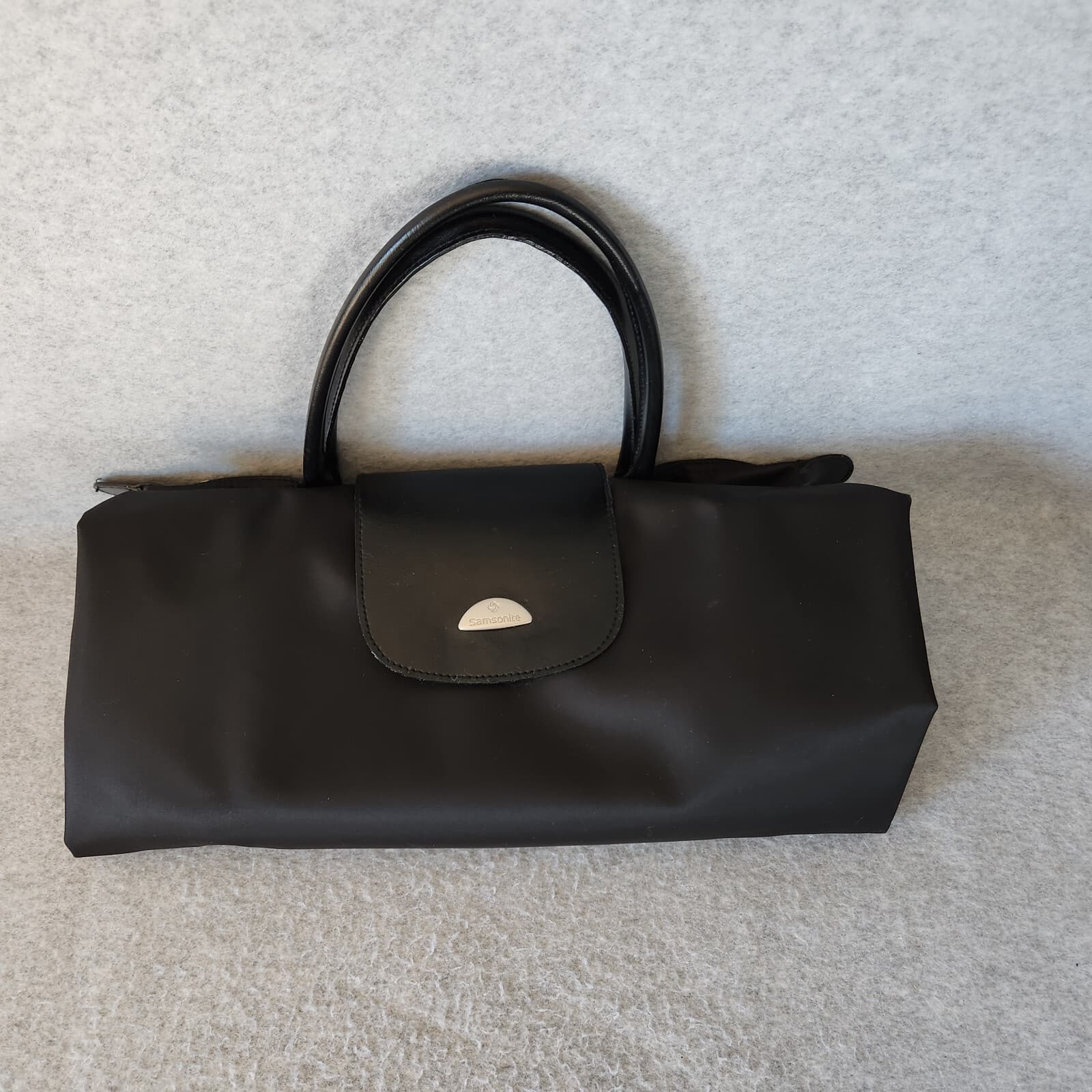 Samsonite Foldable Tote Carry-On Travel Bag Zip/Snap Nylon Waterproof Black - Thumbnail 6