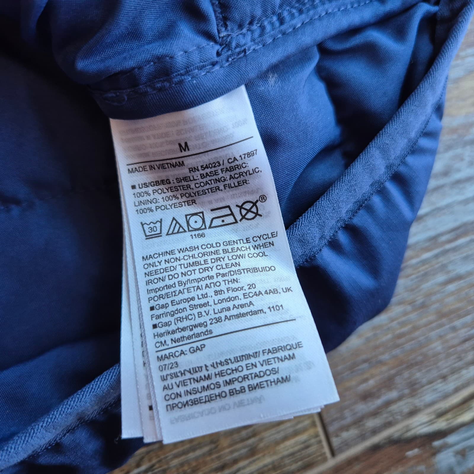 NWT Gap $100 Men's M Coldcontrol Waterproof Lightweight Puffer Jacket Navy Blue - Thumbnail 9