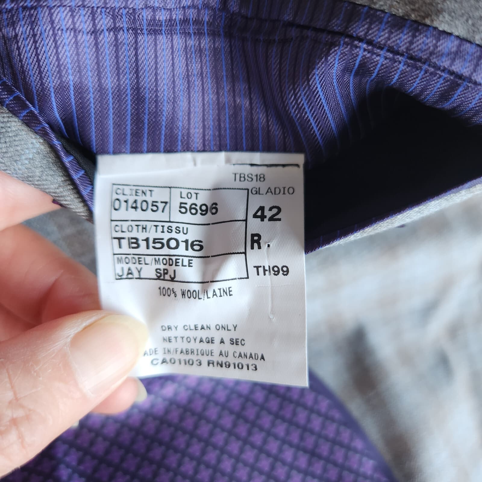 Ted Baker Jay Slim Fit Plaid Wool Sport Coat Two-Button Gray Brown Men's 40R - Thumbnail 8