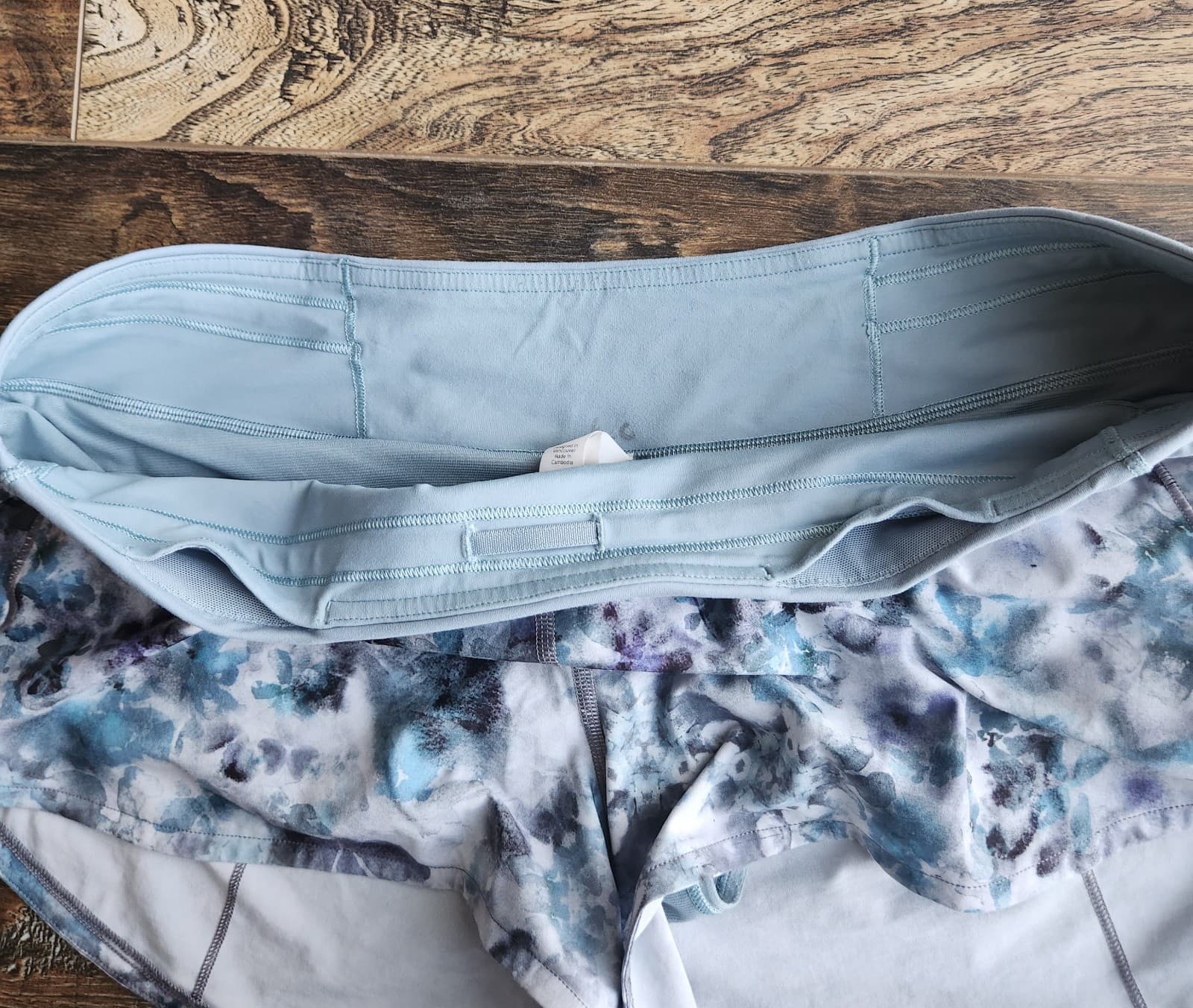 Lululemon Speed Up Mid-Rise Short 3" Kaleidofloral Multi Blue Cast Women's 10 - Thumbnail 8